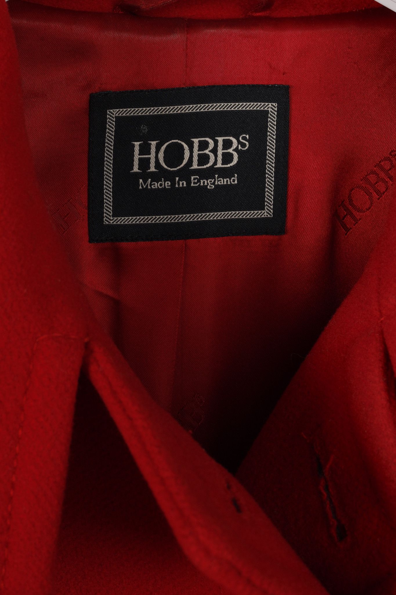Hobbs London Hobbs Red Wool & Cashmere Blend Double-Breasted Coat Size M / US 6-8 / IT 42-44 - 4 Thumbnail