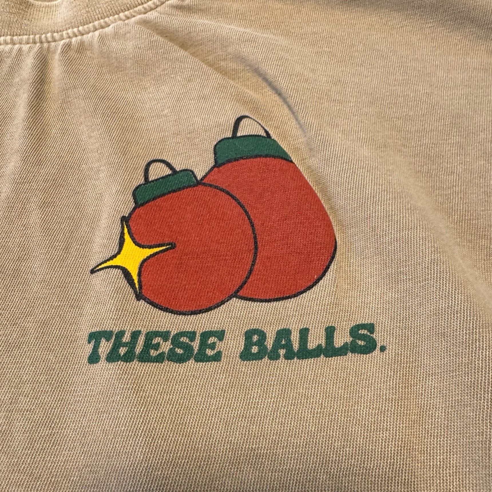 Vintage All Hail These Balls Christmas T Shirt XL Regular Men Short Sleeve Graphic Print Christmas Theme Red Green Beige Cotton Crew Neck Rock 2020-2029 Size US XL / EU 56 / 4 - 5 Thumbnail