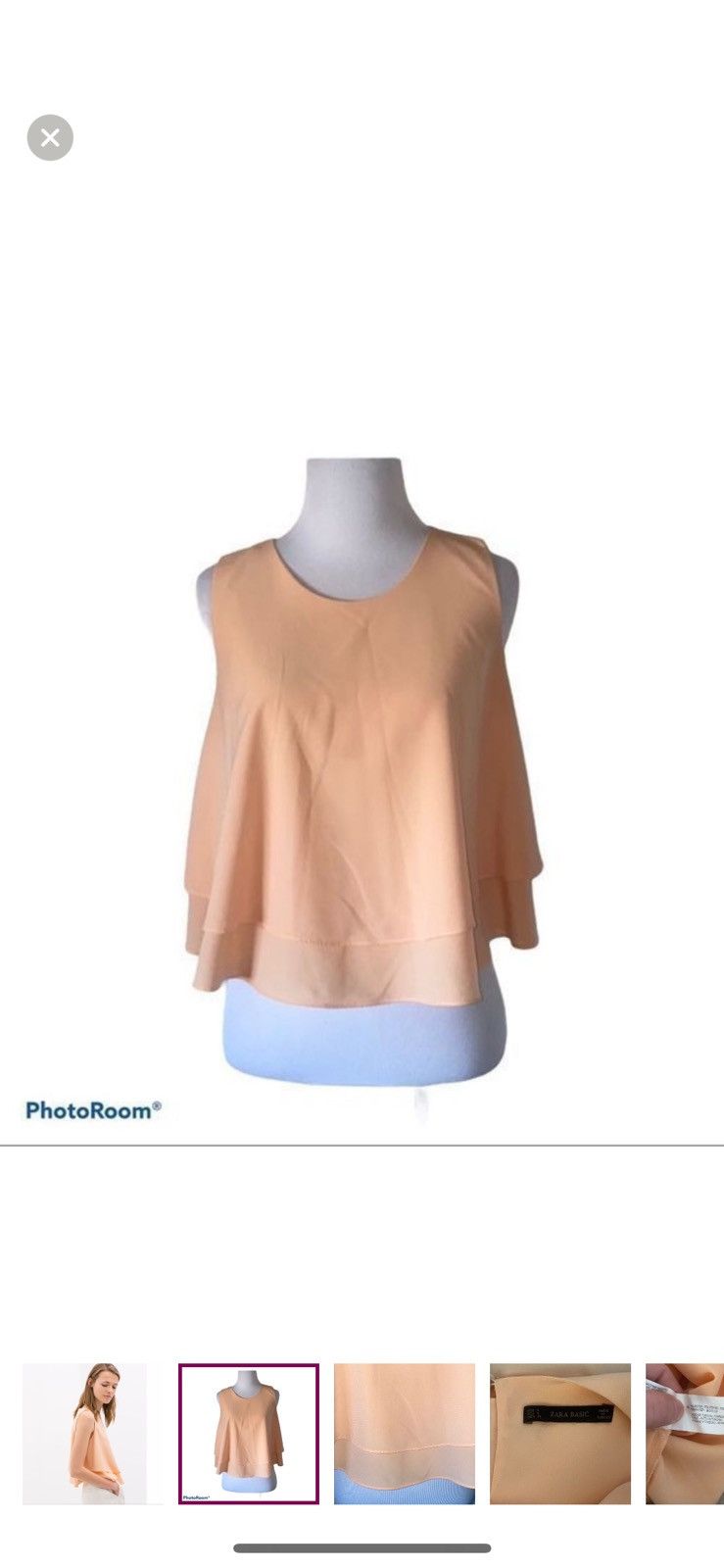 Zara Zara basic small layered crop top Size S / US 4 / IT 40 - 1 Thumbnail