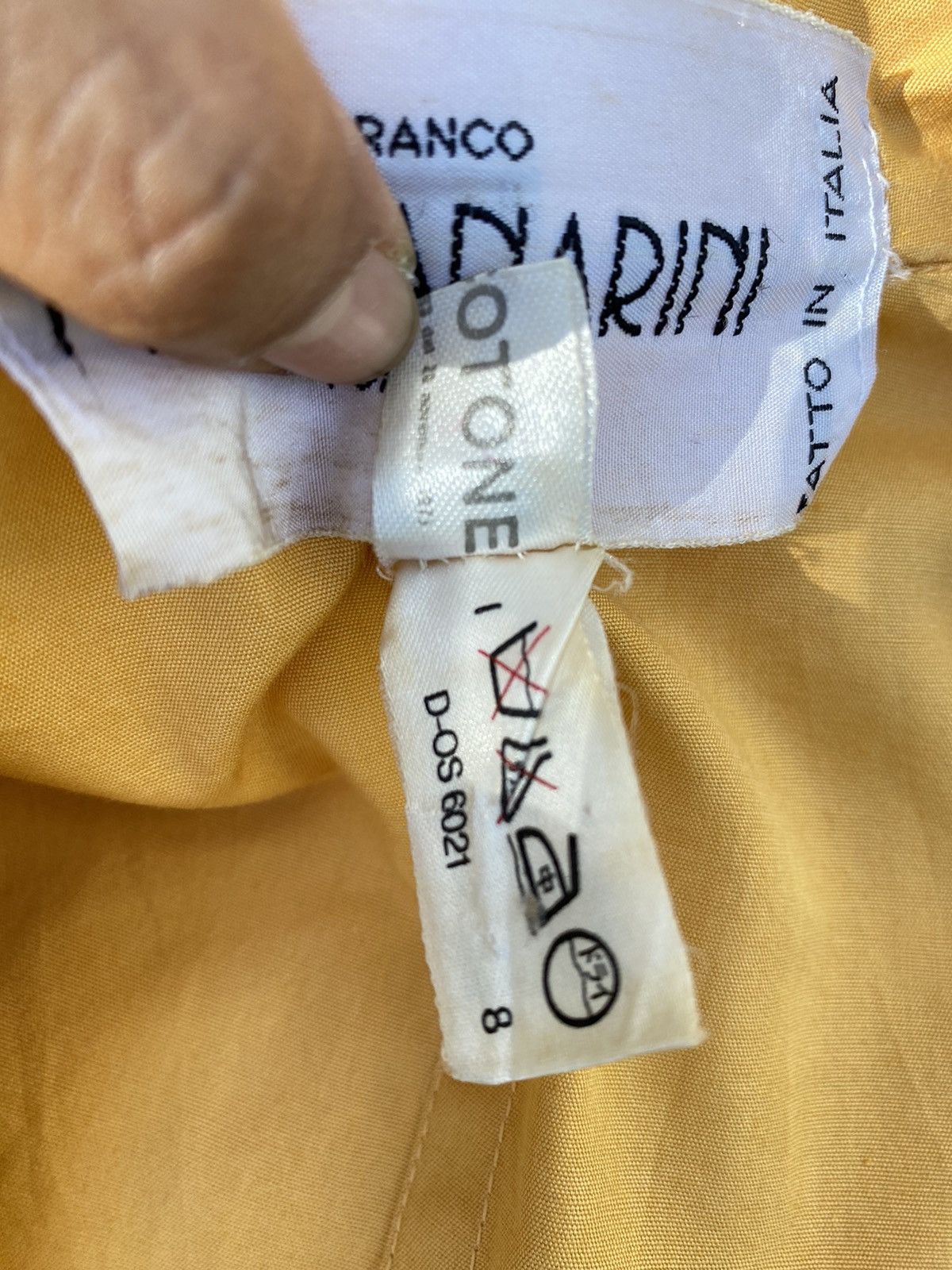 Designer FRANCO MONTANARINI Yellow Blazer Jacket Size ONE SIZE - 8 Thumbnail