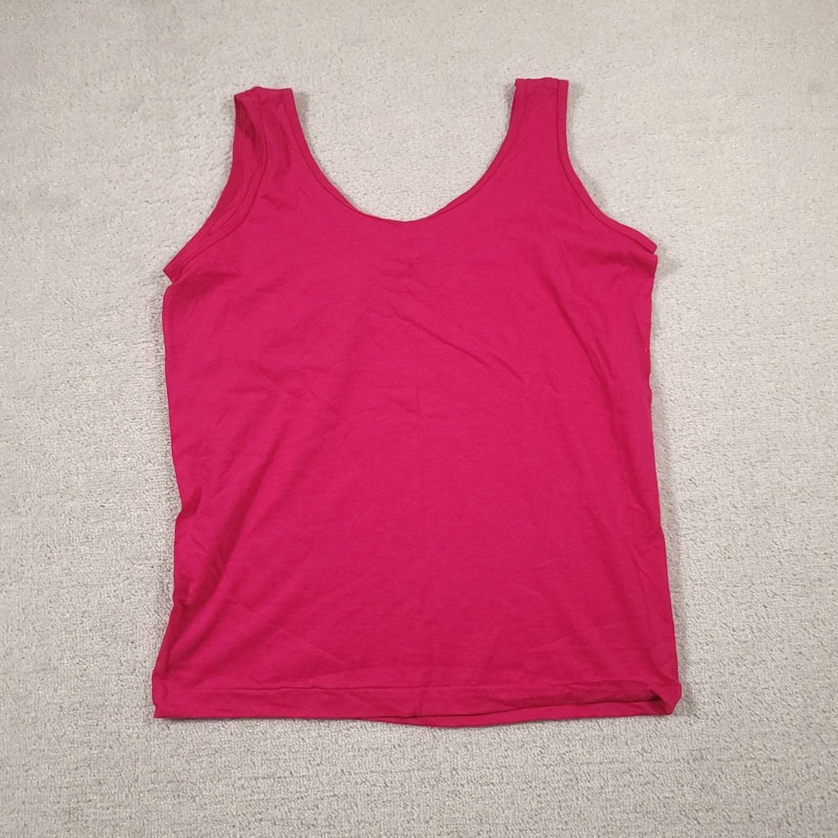 Fruit Of The Loom VINTAGE Fruit of the Loom Tank Top Womens Large 100% Cotton USA Pink Fuchsia 90s Tank Top Womens Large 100% Cotton USA 80s Theme Size L / US 10 / IT 46 - 7 Thumbnail