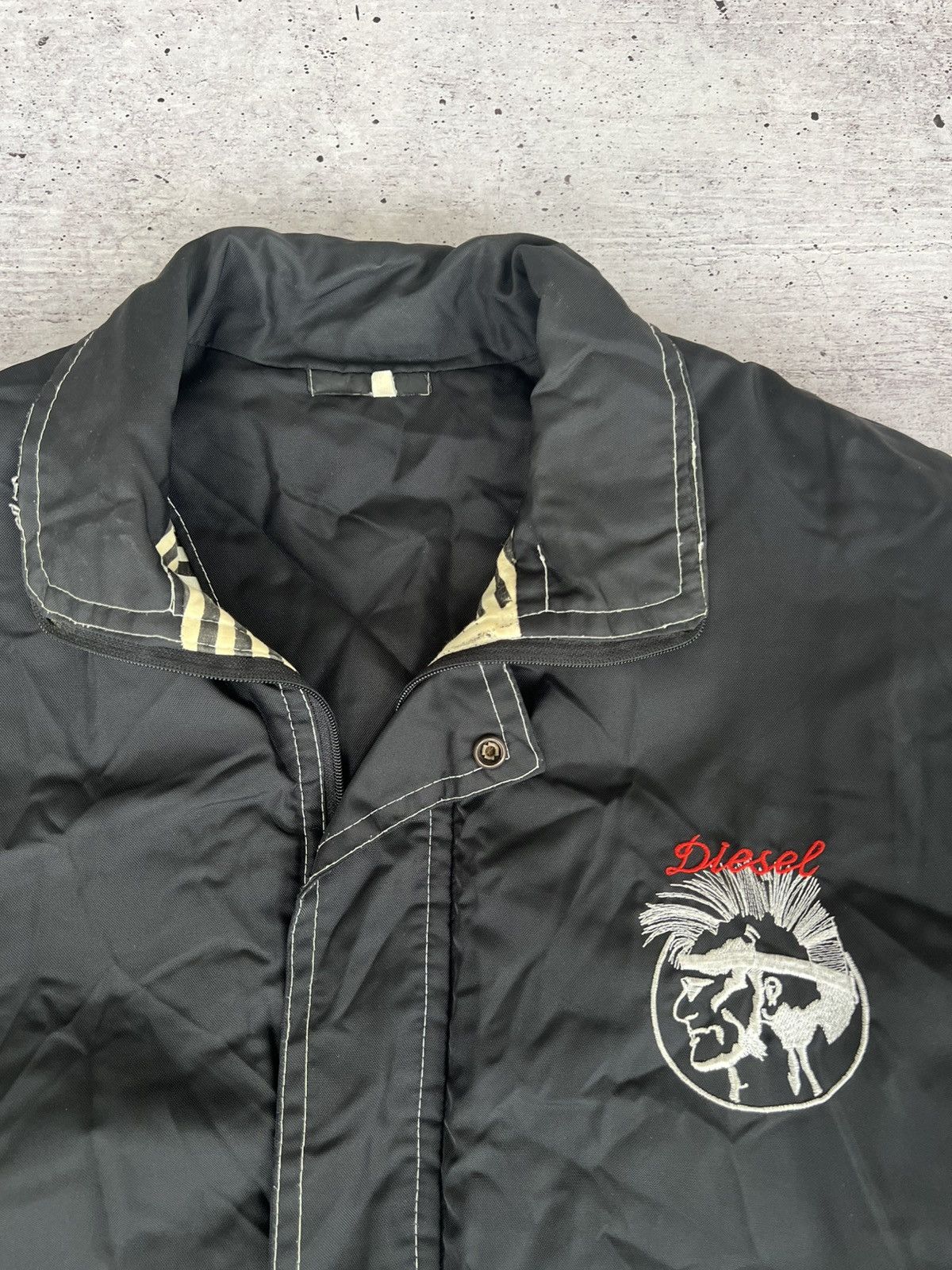 Diesel × Vintage Diesel Vintage Big Logo Black y2k Jacket Size US XL / EU 56 / 4 - 13 Thumbnail