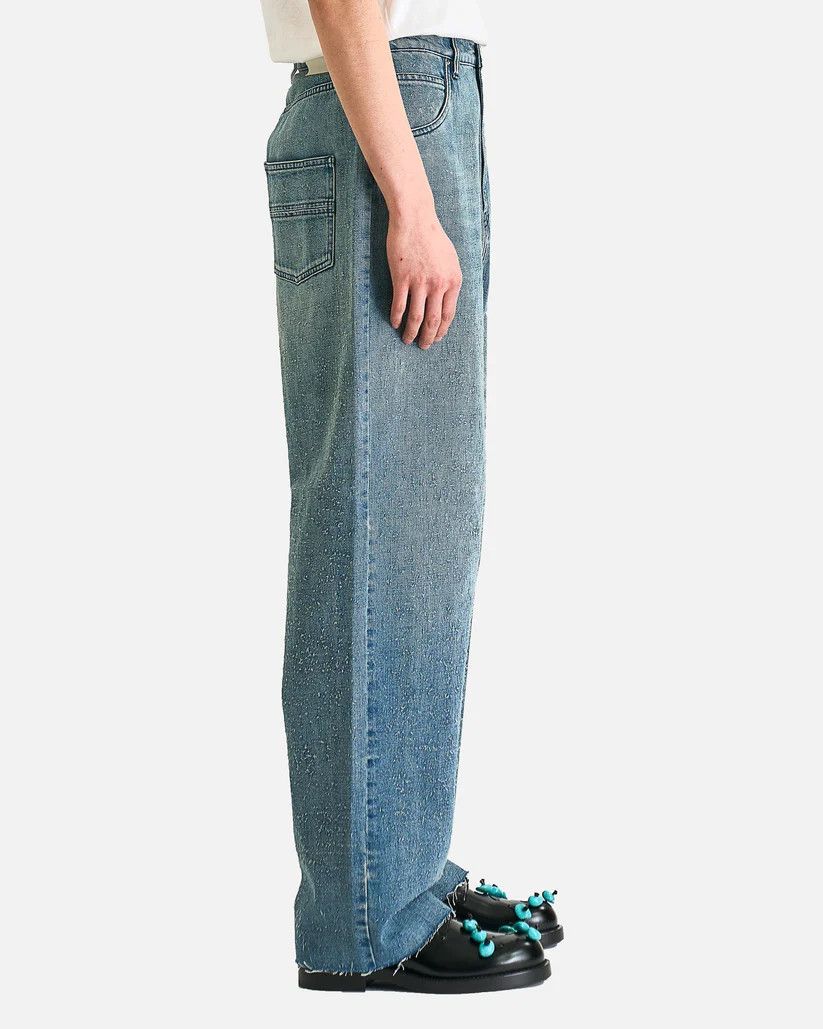 Namacheko o1s1v1r1oon0825 Hand Pilled Regular Jeans in Light Blue Size US 34 / EU 50 - 2 Thumbnail