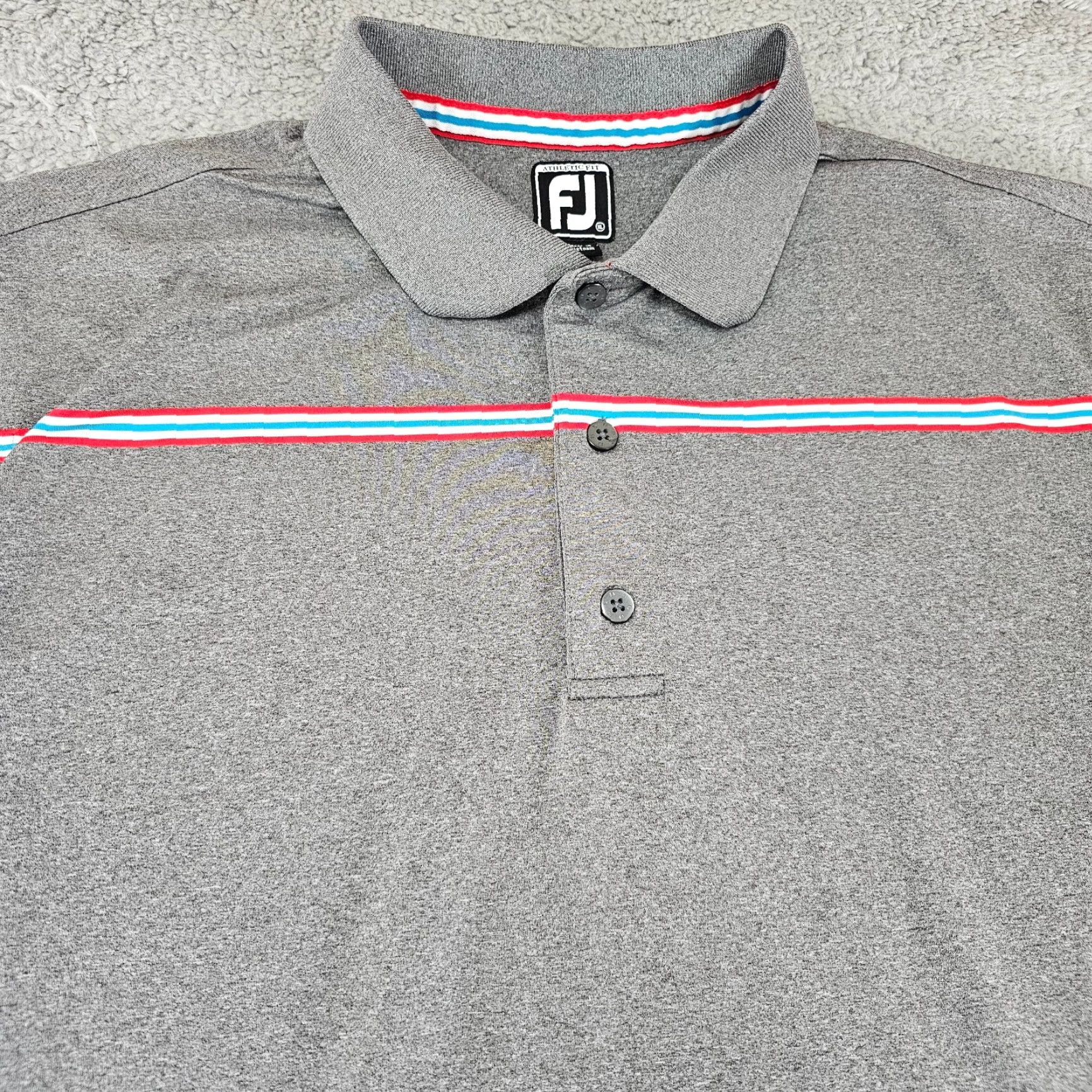 Footjoy FootJoy Polo Shirt Mens XL Grey Athletic Performance Knit Stretch Golf Shirt Size US XL / EU 56 / 4 - 2 Thumbnail