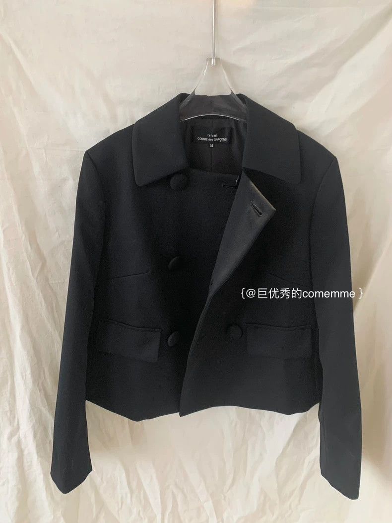 Comme des Garcons Comme Des Garcons Black Lapel Fake Double Breasted Long Sl Size M / US 6-8 / IT 42-44 - 5 Thumbnail