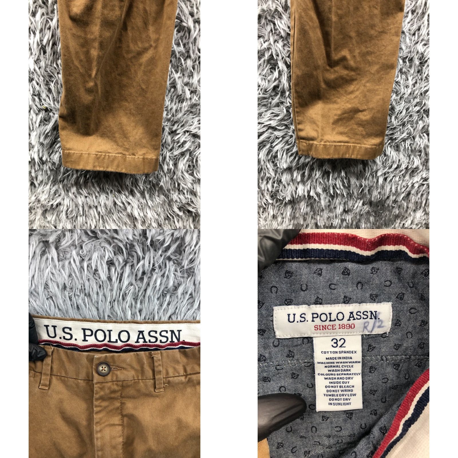 Vintage US Polo Assn Slim Straight Chino Pants Mens Size 32 Beige Brown Size US XS / EU 42 / 0 - 8 Thumbnail