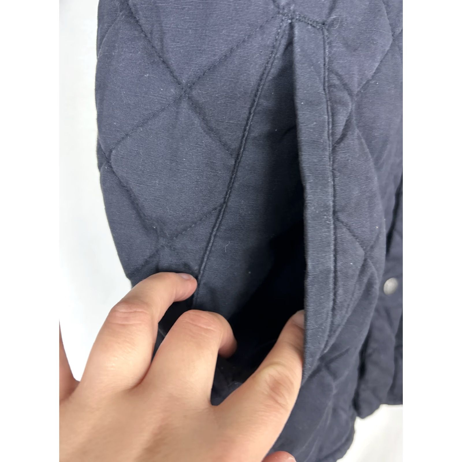 Levi's VINTAGE Levi’s Womens XL Full Zip Snap Jacket Navy Blue Quilted Cotton Size XL / US 12-14 / IT 48-50 - 6 Thumbnail
