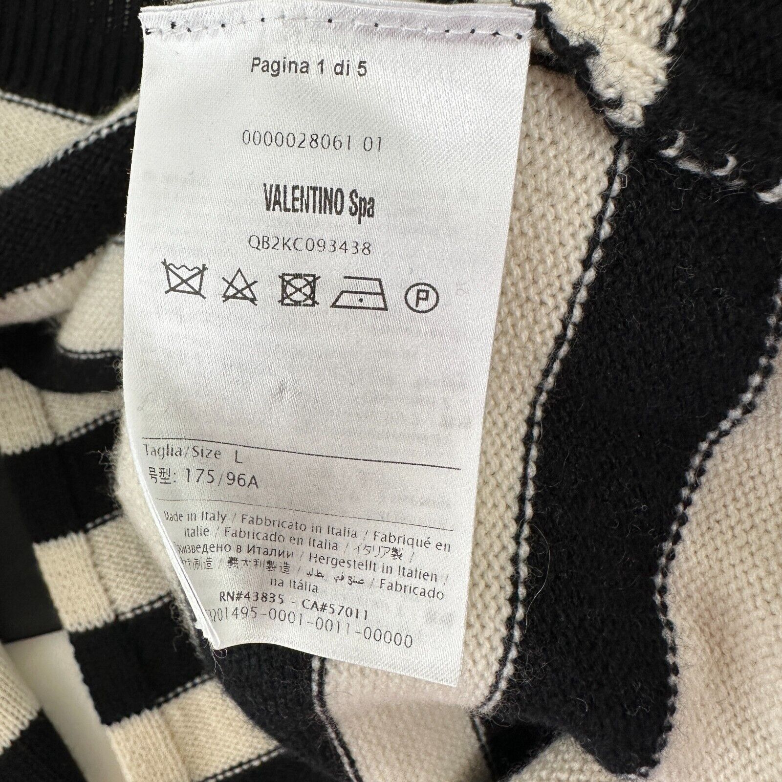Valentino Valentino Horizontal Stripe Open Back Satin Shoulder Tie Top Size L / US 10 / IT 46 - 13 Thumbnail