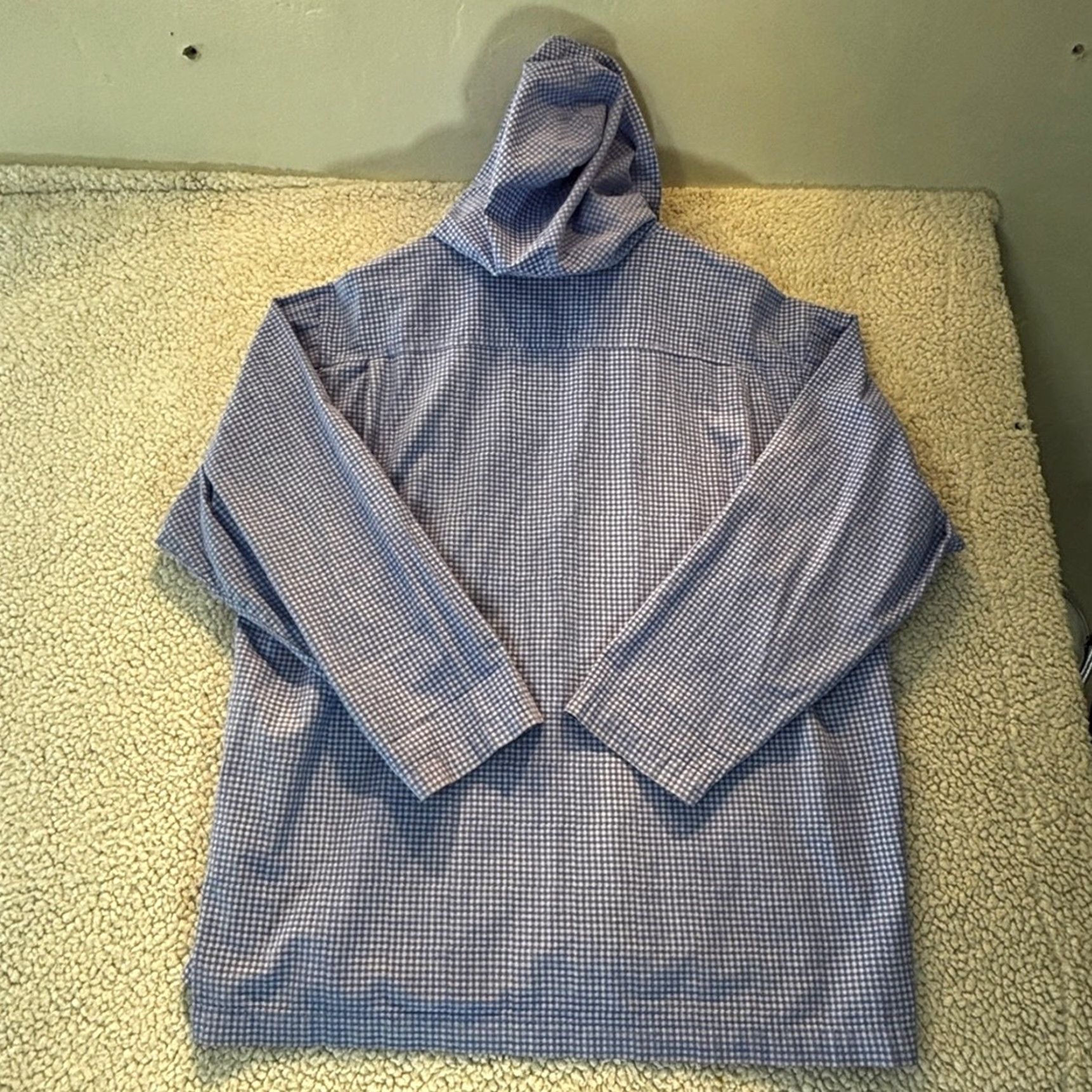 Vintage VINTAGE Fresh Produce Hoodie Full Zip Lightweight 100% Cotton Unisex Adults L Blues Periwinkle Gingham Jacket USA 80s 90s Mens Womens Size L / US 10 / IT 46 - 7 Thumbnail