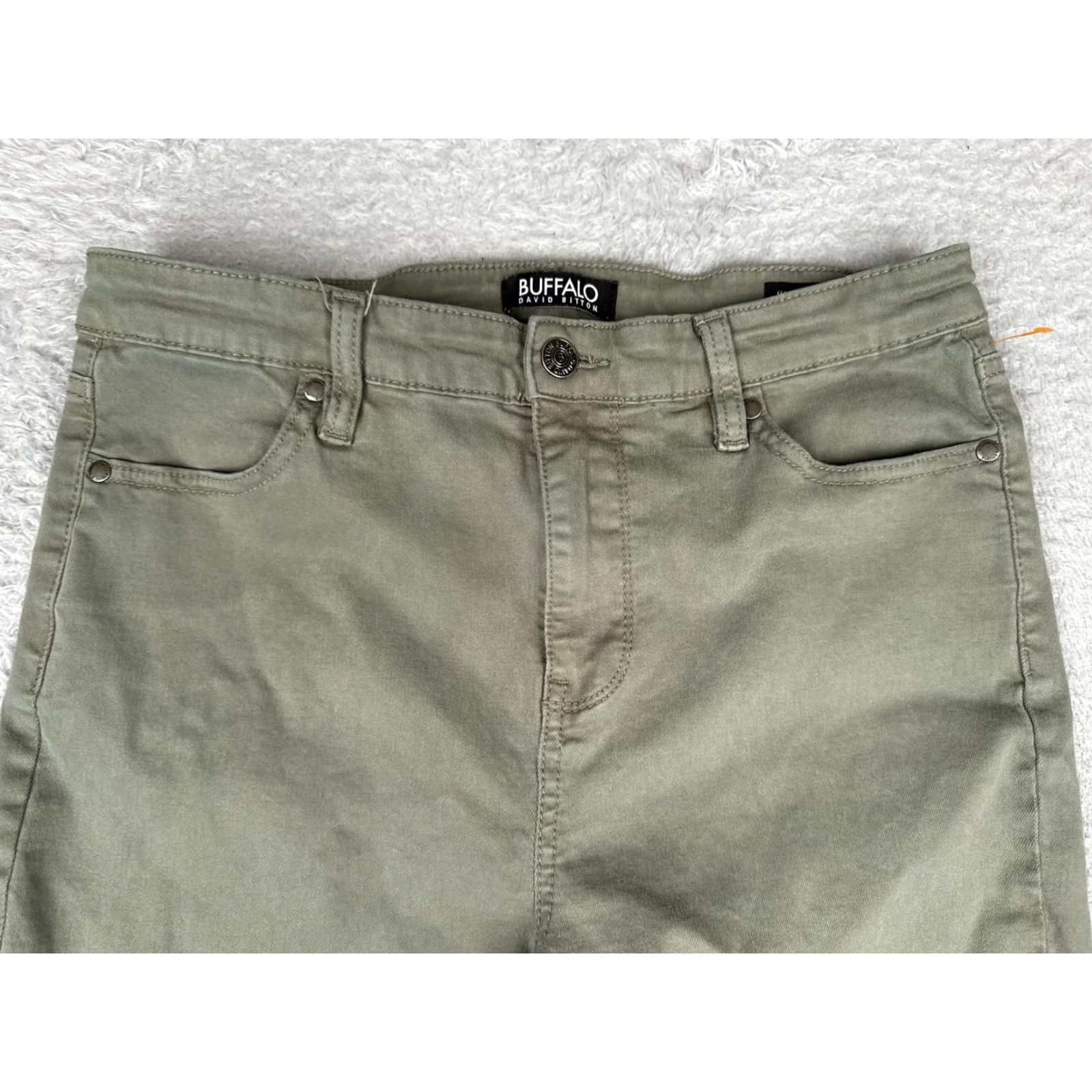 Buffalo David Bitton Buffalo David Bitton Hanna Pants Women 8/29 Green High Rise Skinny Stretch 29x29 Size 30" / US 8 / IT 44 - 4 Thumbnail