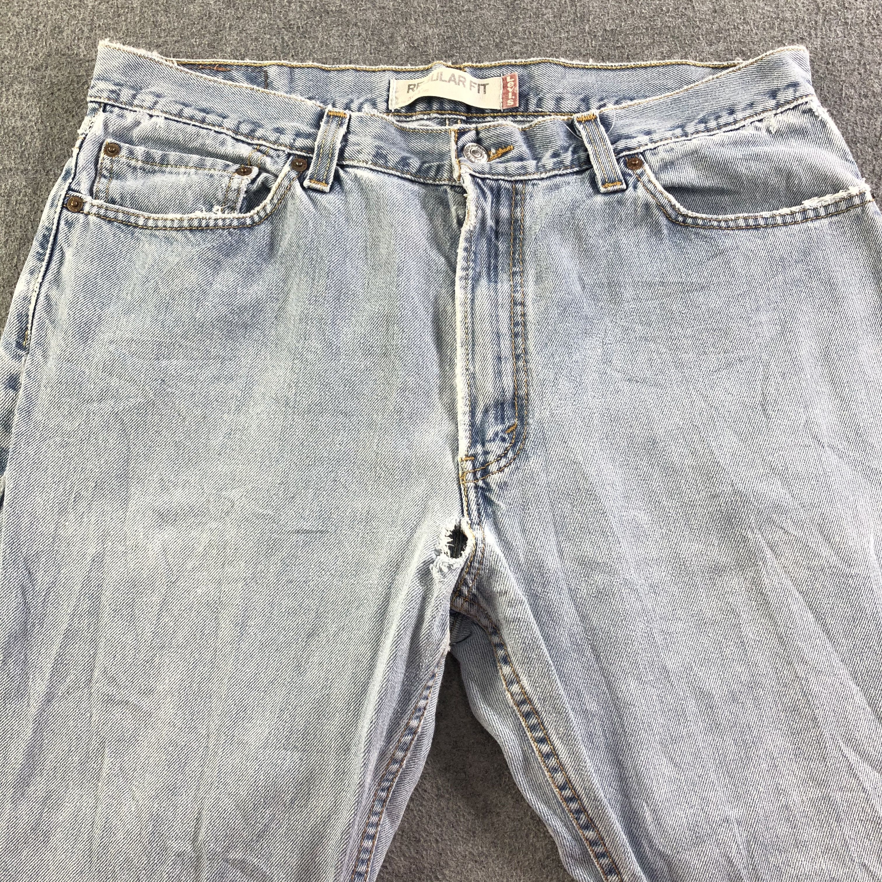 Levi's Vintage Light Wash Levis 505 Jeans-J3721 Size US 37 - 3 Thumbnail