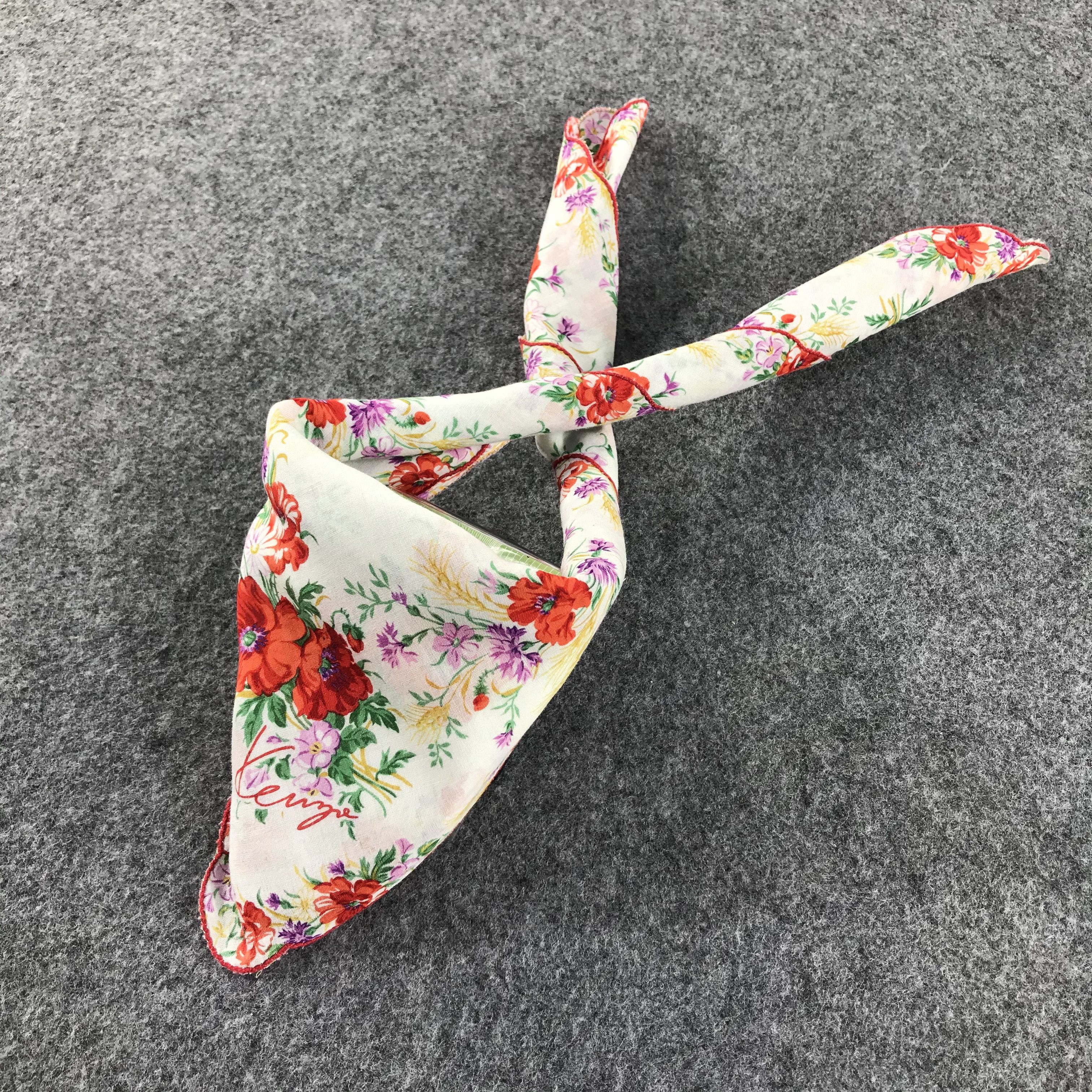 Kenzo Kenzo Floral Handkerchief Neckerchief Bandana H174 Size ONE SIZE - 3 Thumbnail