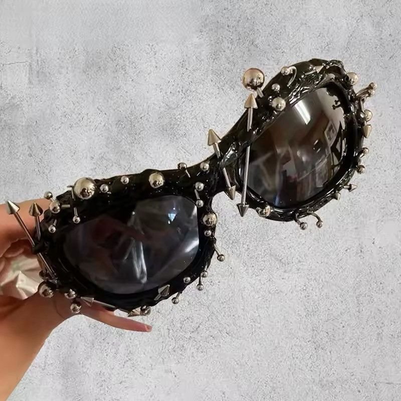 Other Design Heavy Black Punk Gothic Sunglasses Size ONE SIZE - 1 Thumbnail