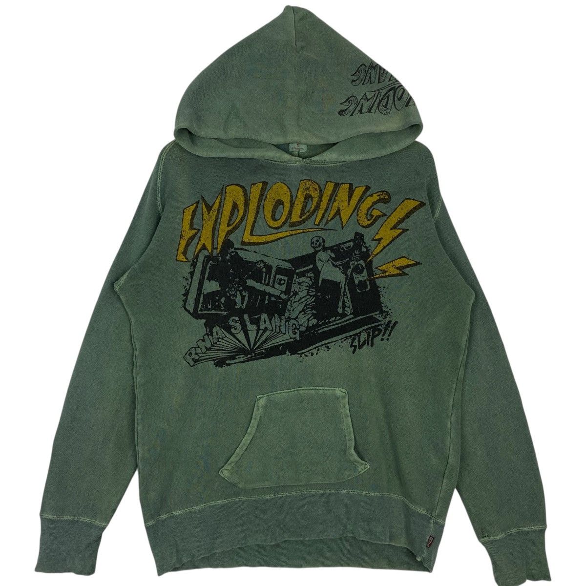 Other Vintage RNA Japan Stonewash Green Hoodie Sweater Big Logo Size US M / EU 48-50 / 2 - 1 Thumbnail