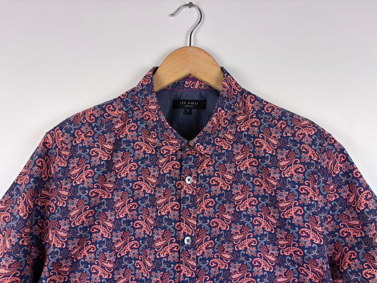 Ted Baker Ted Baker Short Sleeve Paisley Print Shirt Multicolor Size 5 Size US L / EU 52-54 / 3 - 2 Thumbnail