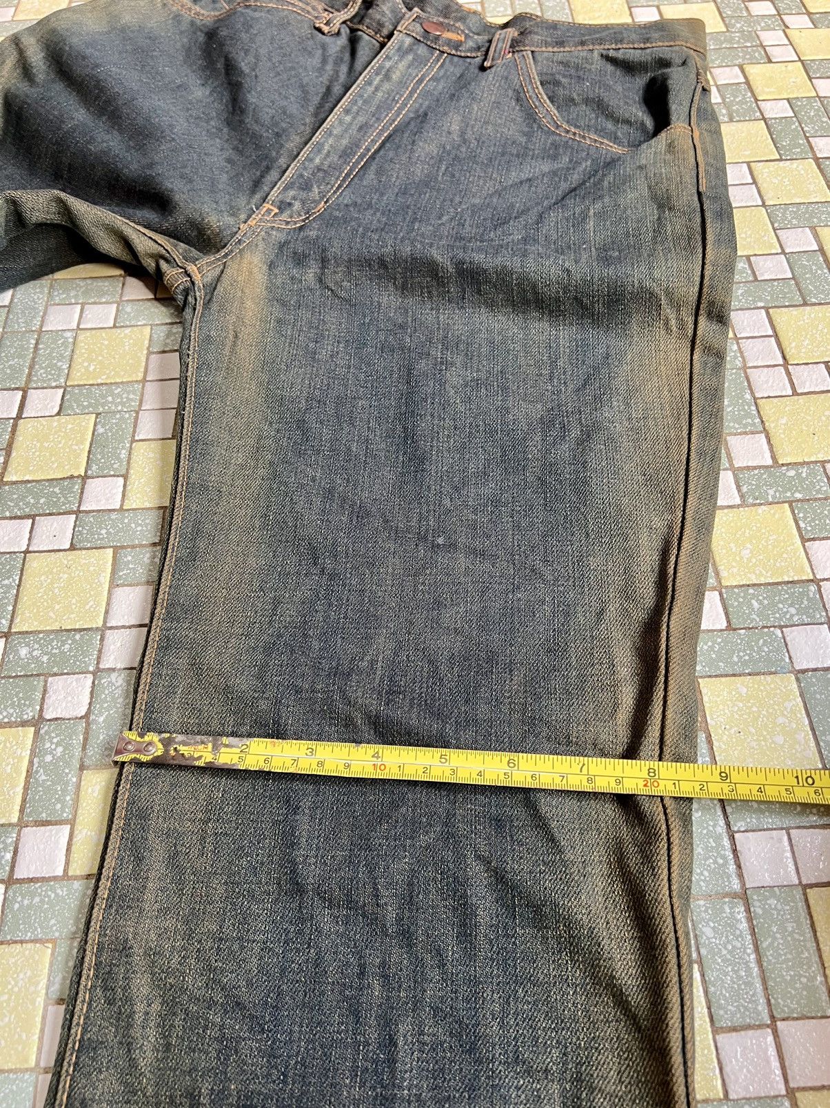Japanese Brand × Wrangler Wrangler Western Style Faded Blue Flared Jeans Size US 28 / EU 44 - 13 Thumbnail