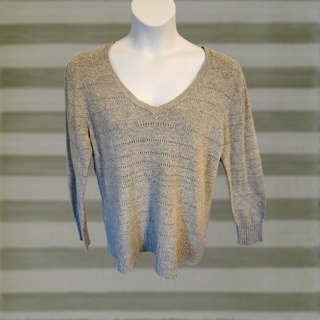 Old Navy Old Navy Sweater Gray Metallic Silver Long Sleeve Top XXL Size XXL / US 16-18 / IT 52-54 - 1 Thumbnail