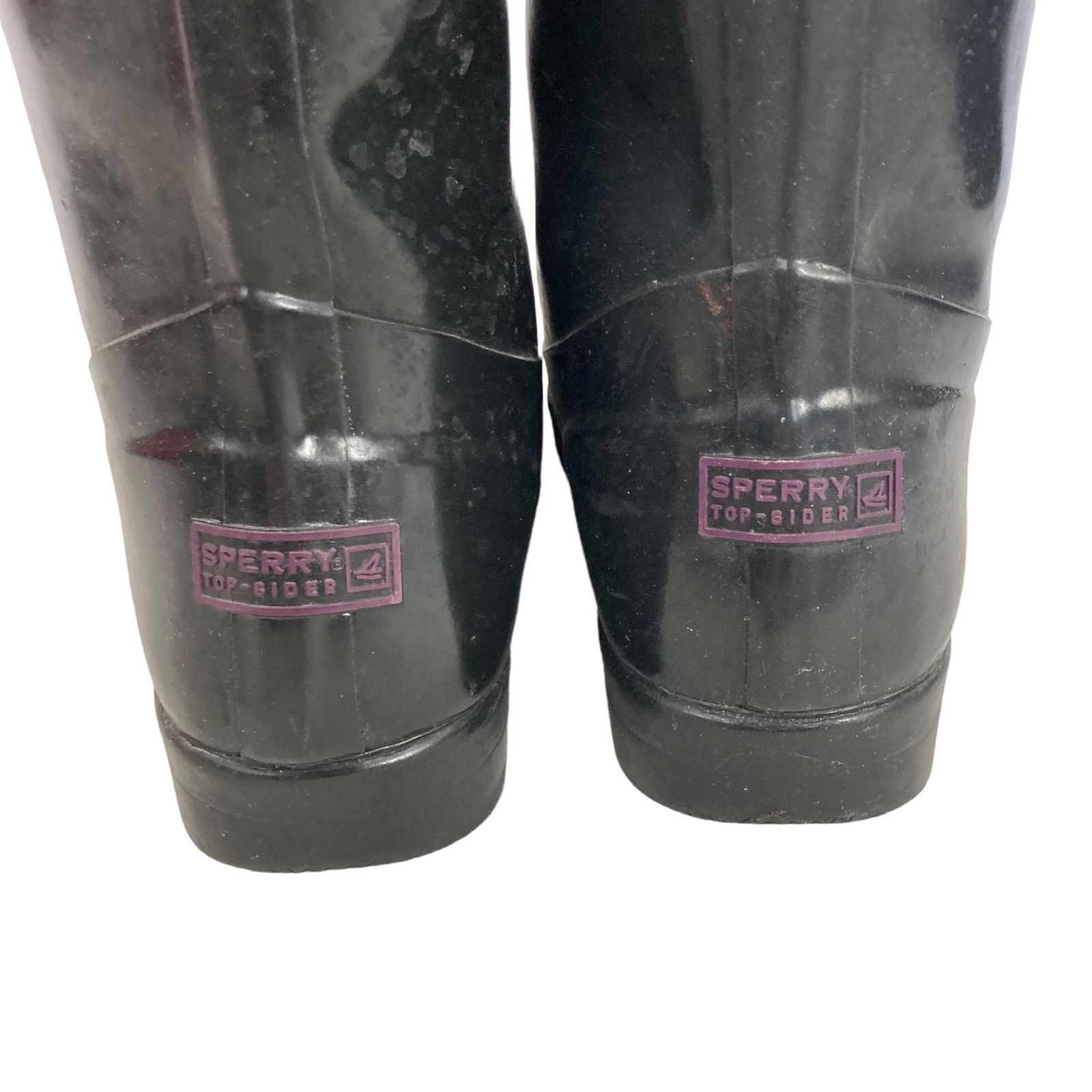 Sperry Sperry Black Rubber Tall Rain Boots Sz 7 Size US 7 / IT 37 - 6 Thumbnail