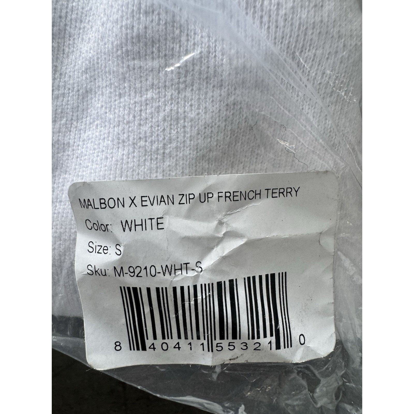 Malbon Malbon Golf x Evian French Terry Zip Up White Small Size US S / EU 44-46 / 1 - 7 Thumbnail