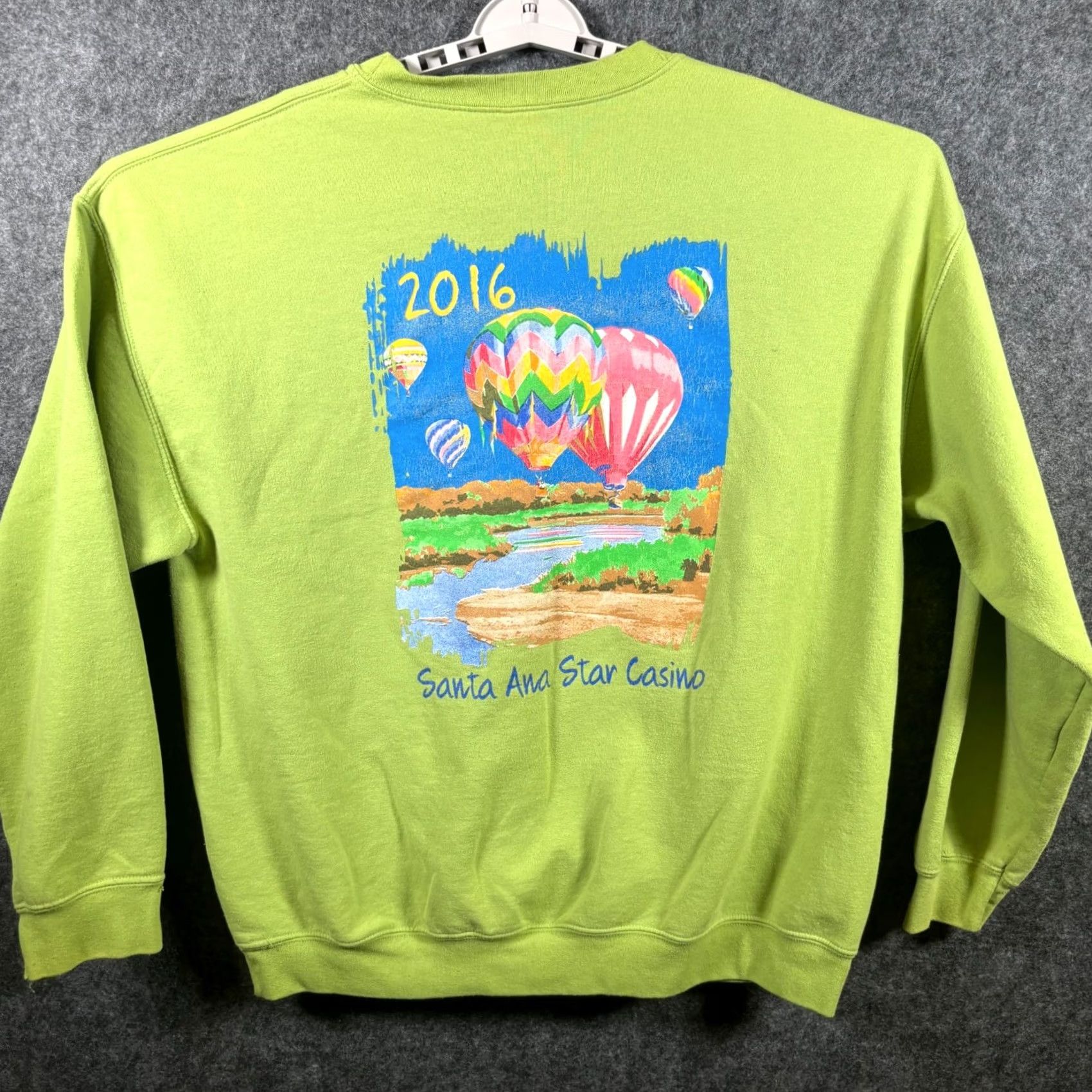 Gildan VTG Gildan Sweatshirt Men’s XL Green Cotton Fleece Santa Ana Star Casino Graphic Size US XL / EU 56 / 4 - 5 Thumbnail