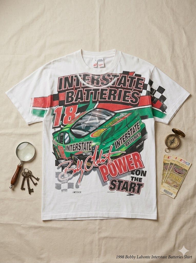 NASCAR T-SHIRT NASCAR BOBBY LABONTE ©️1998 Size US XXL / EU 58 / 5 - 1 Thumbnail