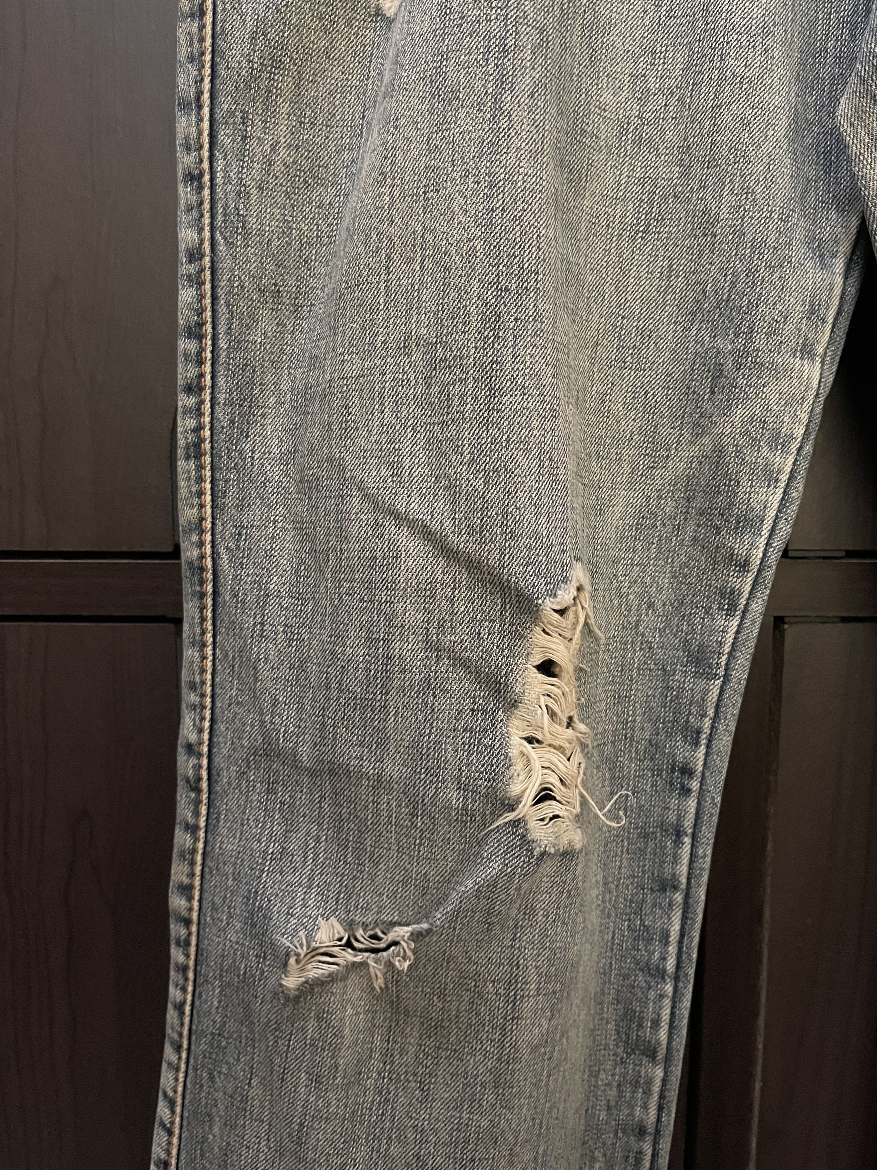 Hysteric Glamour × If Six Was Nine × Le Grande Bleu (L.G.B.) Takaiq.com Phyton Snake Skin Distressed Flared Jeans Size US 32 / EU 48 - 6 Thumbnail