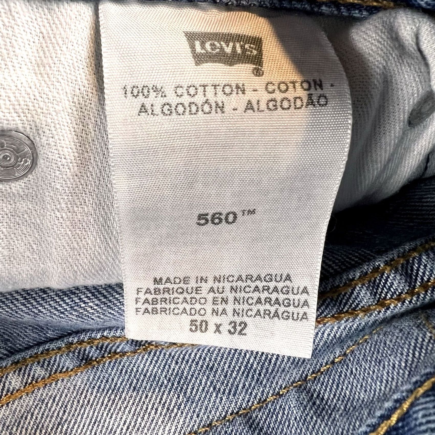 Levi's VINTAGE Levi's 560 Jeans Men 50x32 Blue Tapered Denim Comfort Fit 5-Pocket High Rise Large Big & Tall 80s 90s Streetwear Skateboarding Size US 34 / EU 50 - 3 Thumbnail
