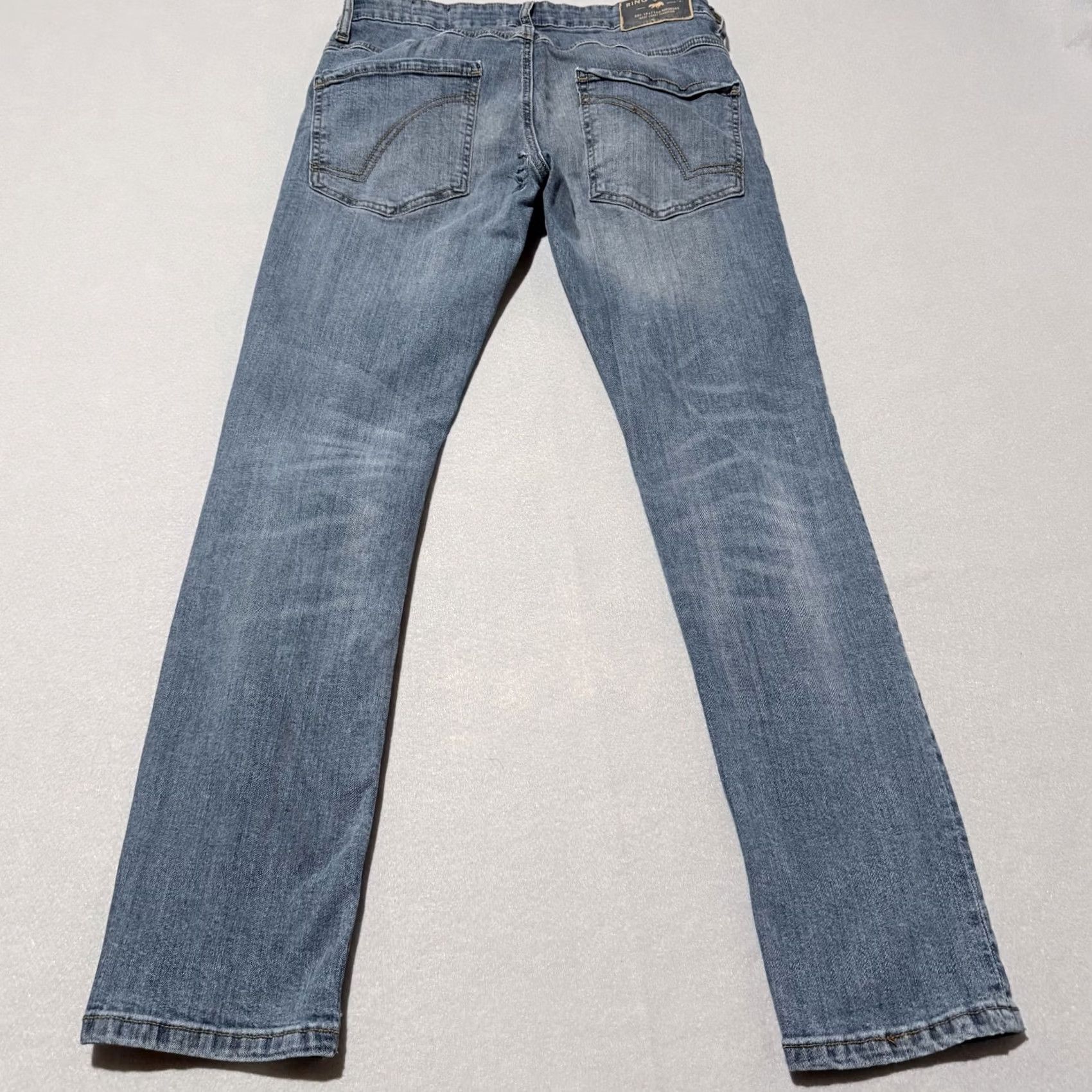 Ring Of Fire Ring of Fire Slim-Fit Jeans Men Blue Denim Zip-Fly Distressed Stretch - 30x30 Jeans Size US 30 / EU 46 - 5 Thumbnail