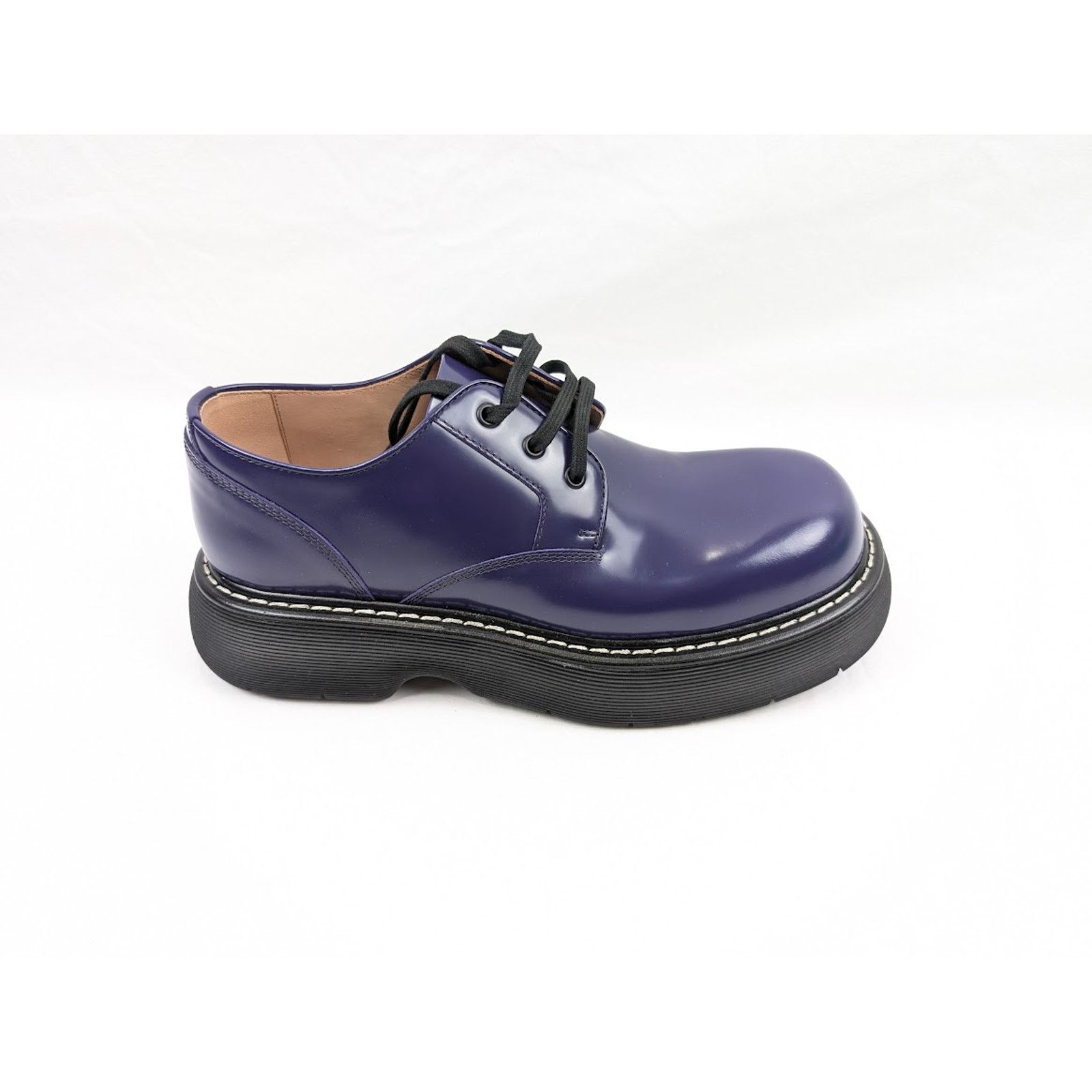 Bottega Veneta o1rshd1 Gloss Vinyl Swell Lace up Boots in Unicorn/Black Size US 8.5 / EU 41-42 - 1 Thumbnail