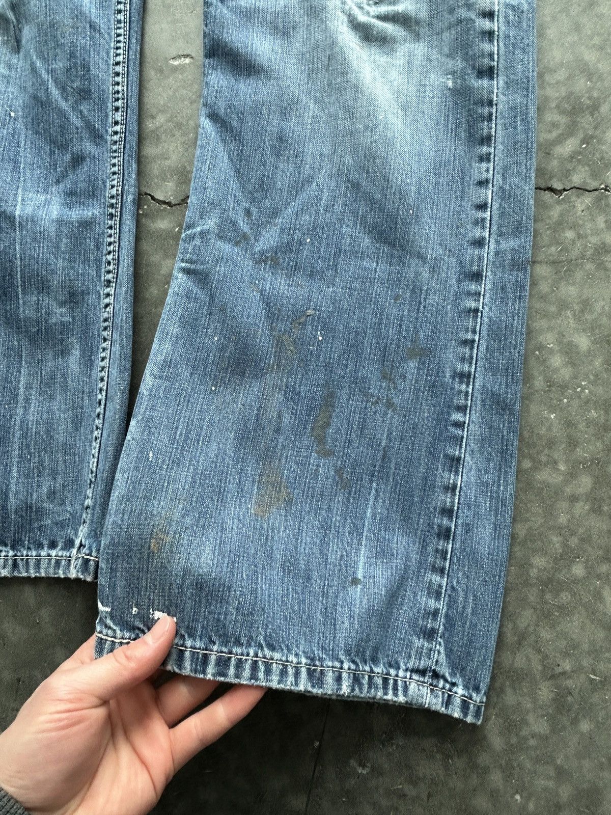 Levi's Vintage Y2K Levis Paint Splatter Bootcut Flared Jeans Size US 33 - 7 Thumbnail