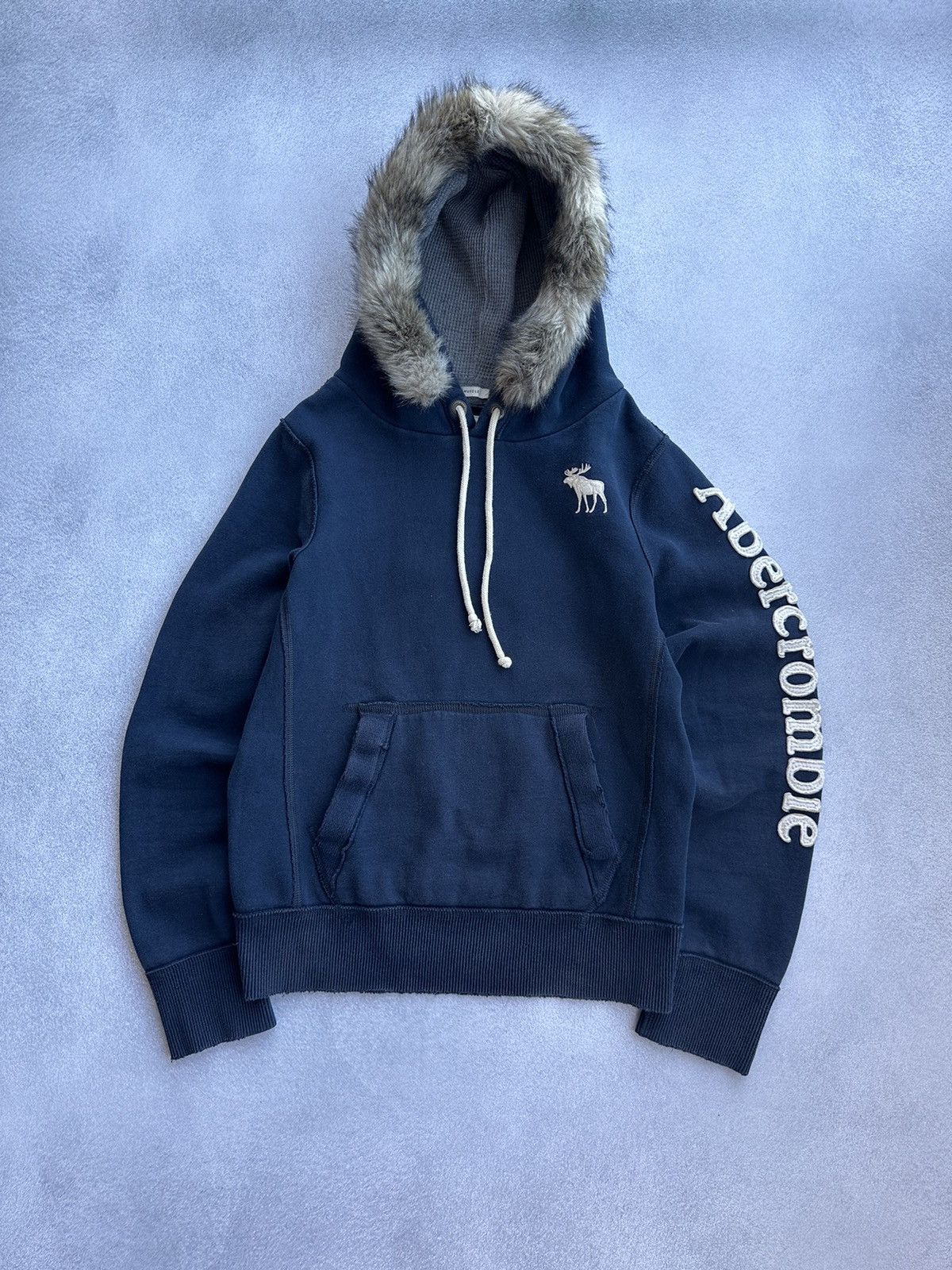 Pre-owned If Six Was Nine X Le Grande Bleu L G B Avant Garde If Six Was Nine Style Fur Rabbit Jacket In Navy