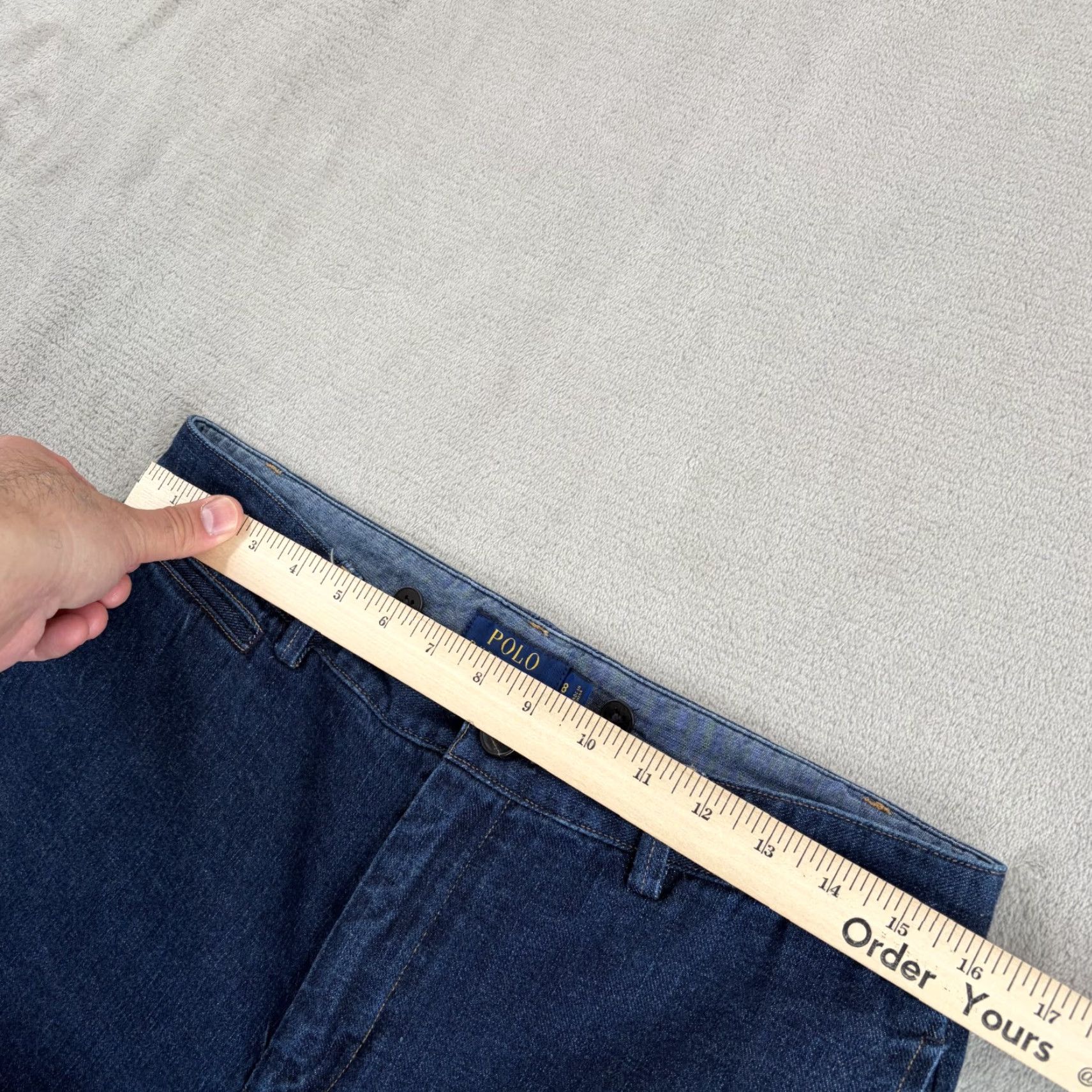 Polo Ralph Lauren Polo Ralph Lauren Jeans Blue Denim Women 8 Chino Trouser Cuffed Hem 27in Inseam Regular Rise 90s Pattern Pants Size 30" / US 8 / IT 44 - 4 Thumbnail
