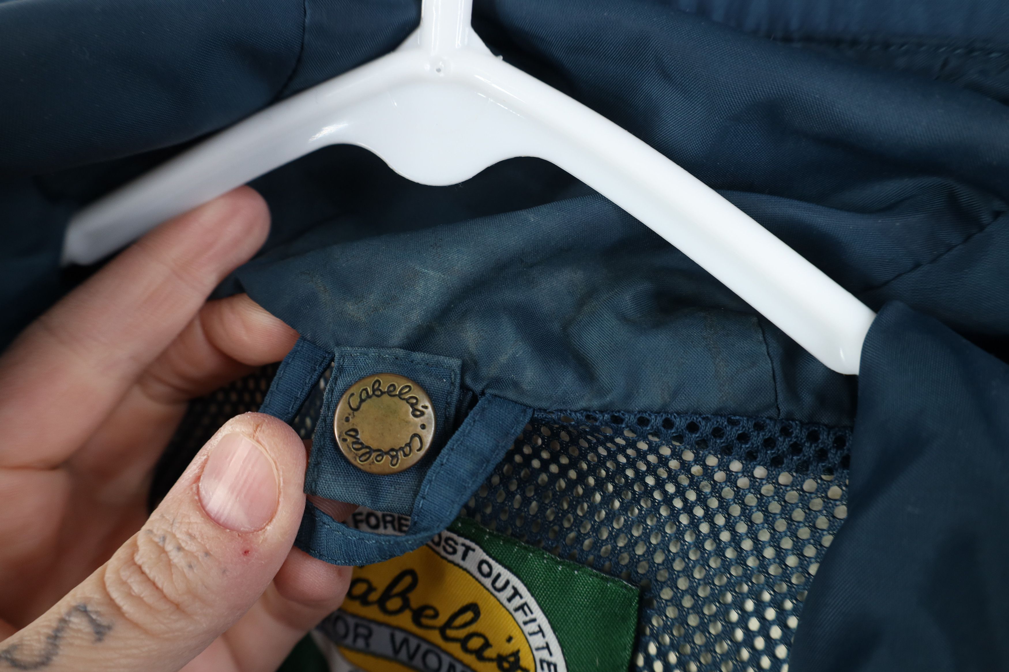 Cabelas Vintage 90s Cabelas Goretex Hooded Rain Jacket Blue Size M / US 6-8 / IT 42-44 - 10 Thumbnail