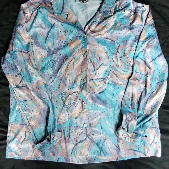 Other Vintage Gilda California Abstract Polyester Disco Shirt Size L / US 10 / IT 46 - 3 Thumbnail
