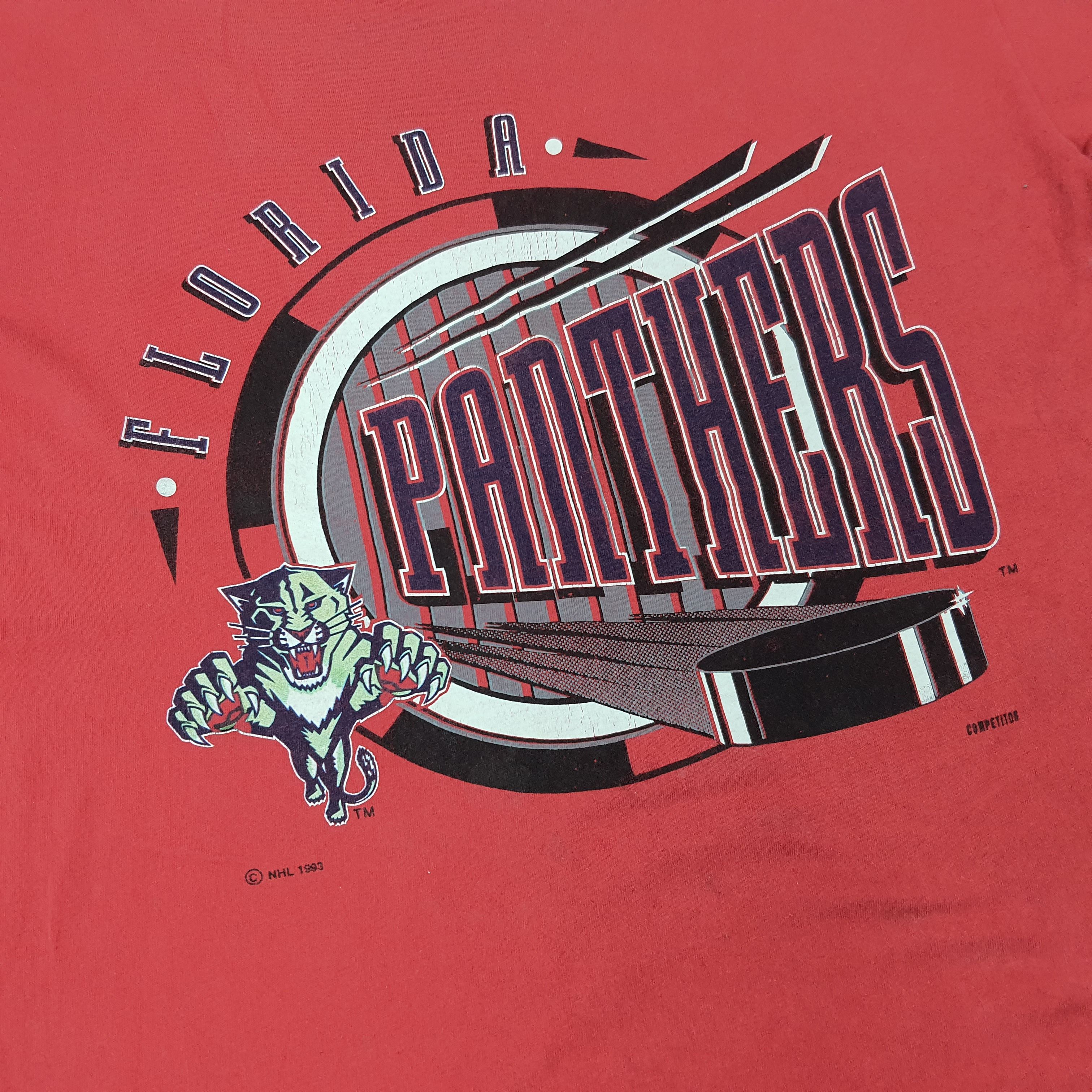 Vintage Vintage 90s Florida Panthers NHL T-Shirt C276N65 Size US L / EU 52-54 / 3 - 2 Thumbnail
