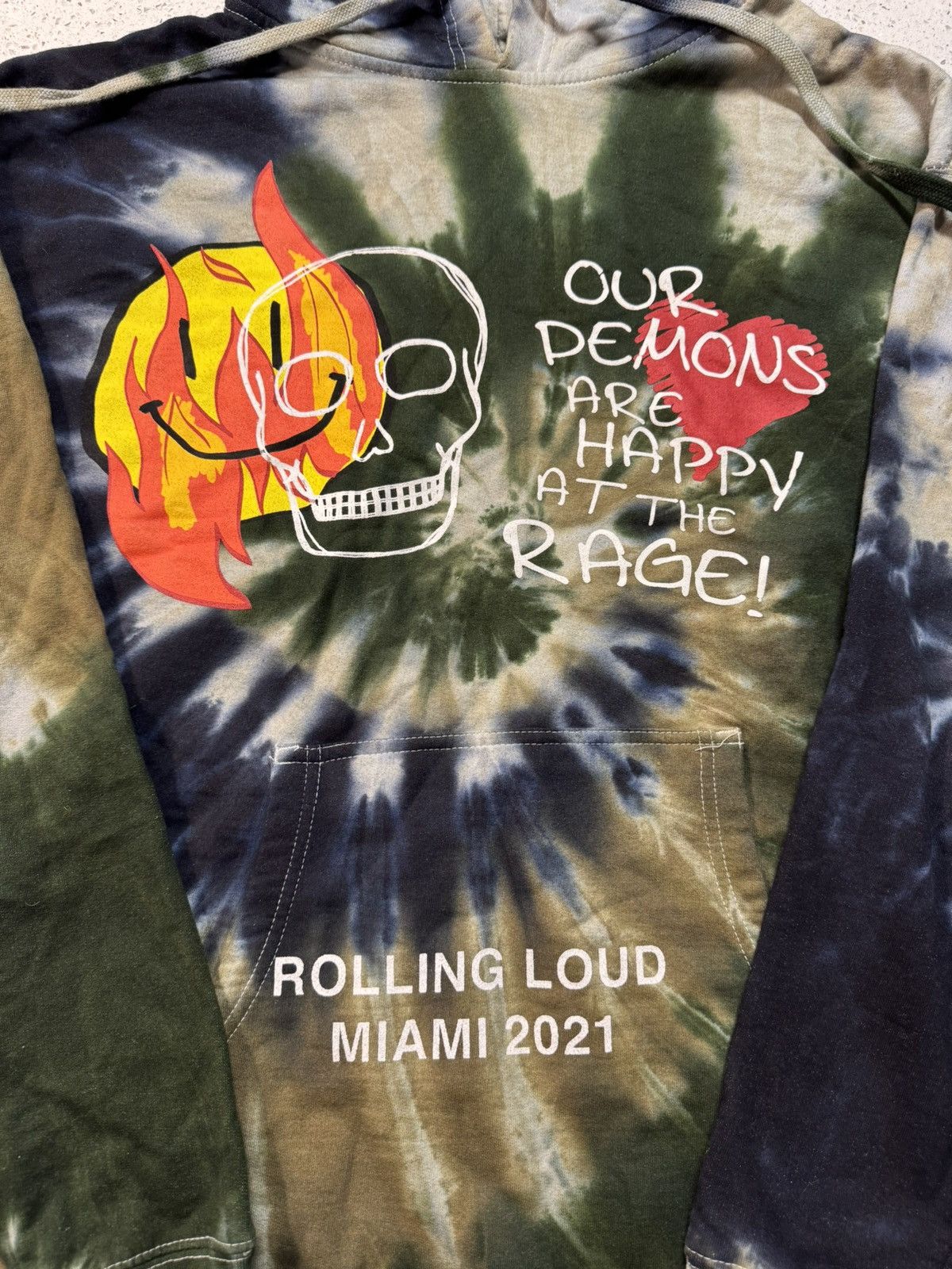 Rolling Loud Rolling Loud Miami 2021 Tye Dye Hoodie Size US L / EU 52-54 / 3 - 2 Thumbnail