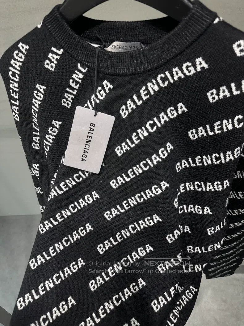 Balenciaga Balenciaga Cashmere short bullet screen letter sweater Size US S / EU 44-46 / 1 - 2 Thumbnail