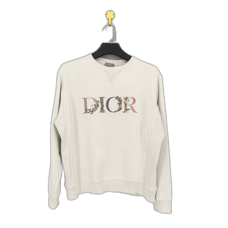 Dior Floral Logo Sweatshirt in White
