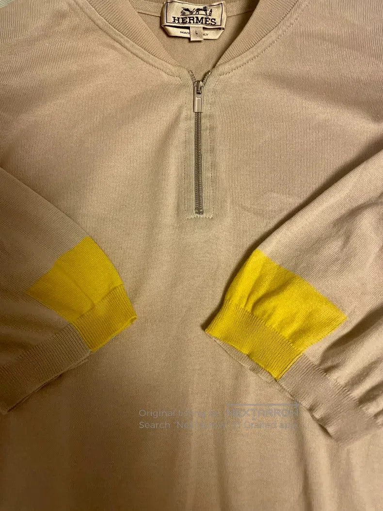 Hermes Hermes Half-zip short-sleeve knitwear Size US L / EU 52-54 / 3 - 5 Thumbnail