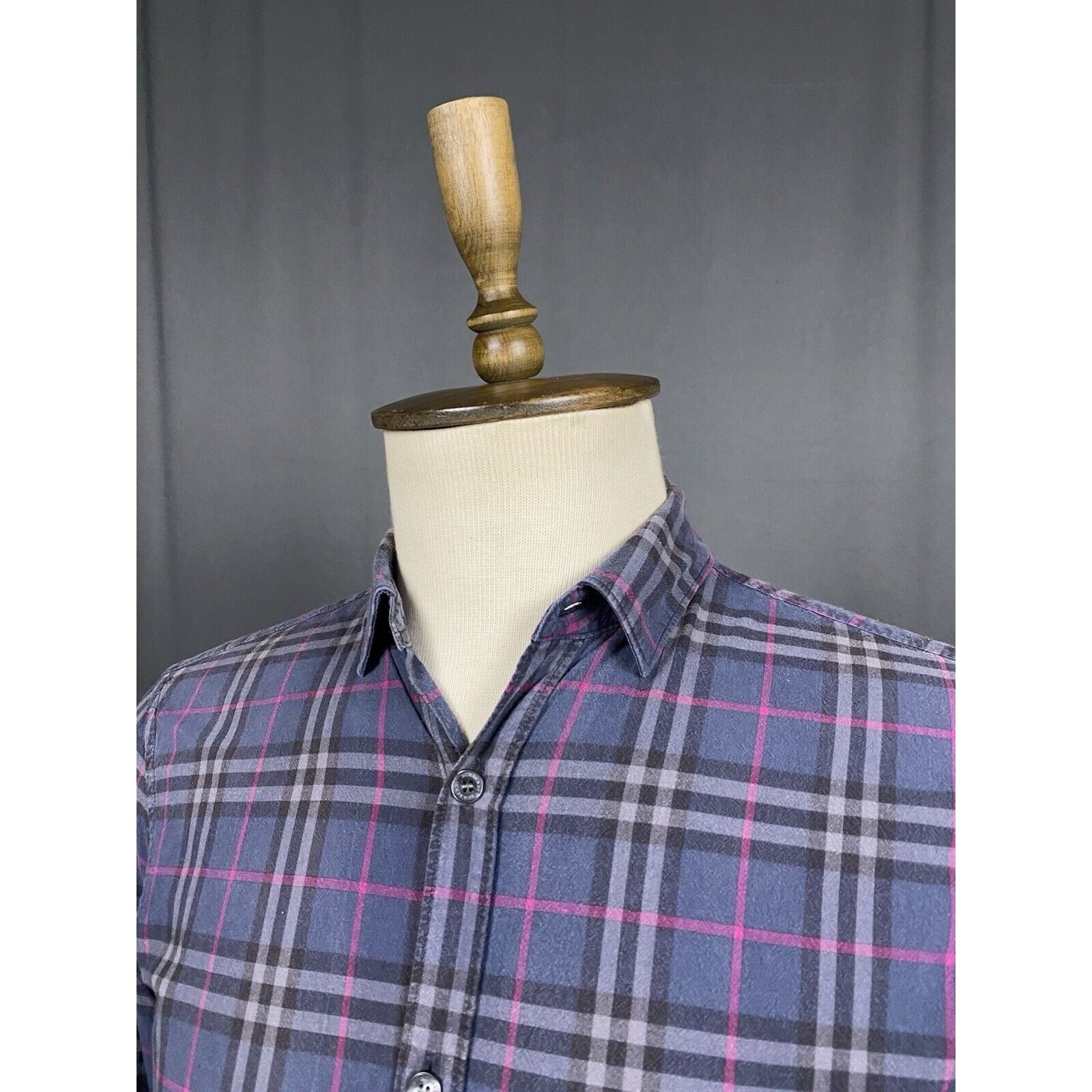 Burberry Burberry Nova Check Men's Blue Purple Checked Longsleeve Shi Size US S / EU 44-46 / 1 - 6 Thumbnail