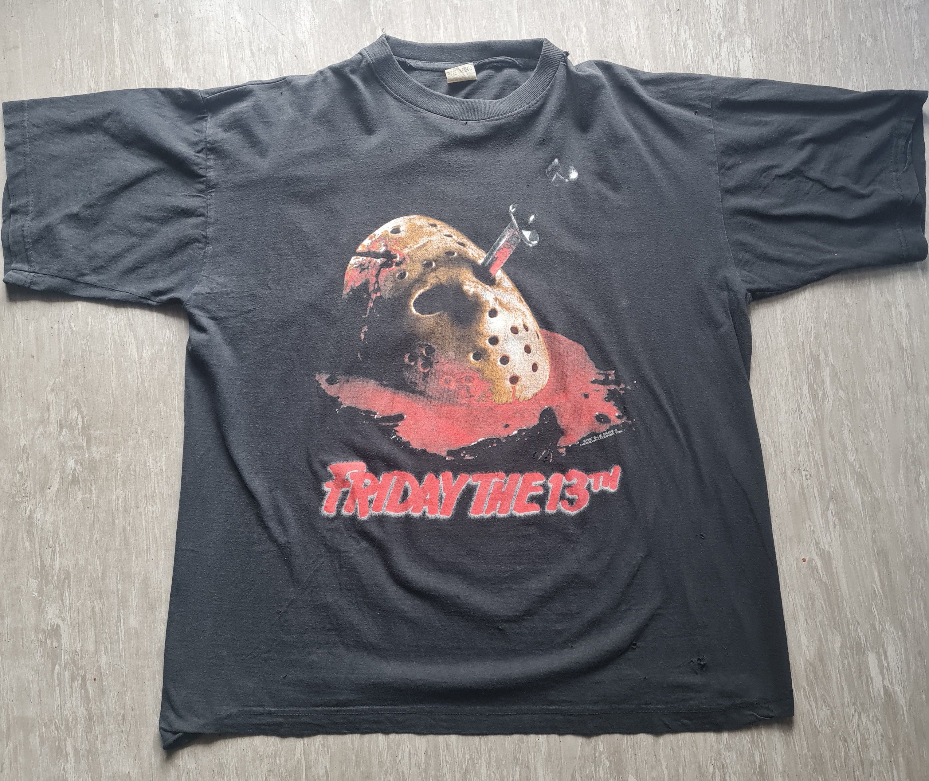 image of Vintage Jason Friday The 13 in Black, Men's (Size XL)