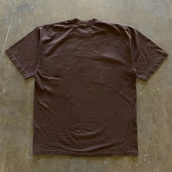 Japanese Brand VIBE Brown casual retro mushroom print t-shirt Size US M / EU 48-50 / 2 - 2 Thumbnail