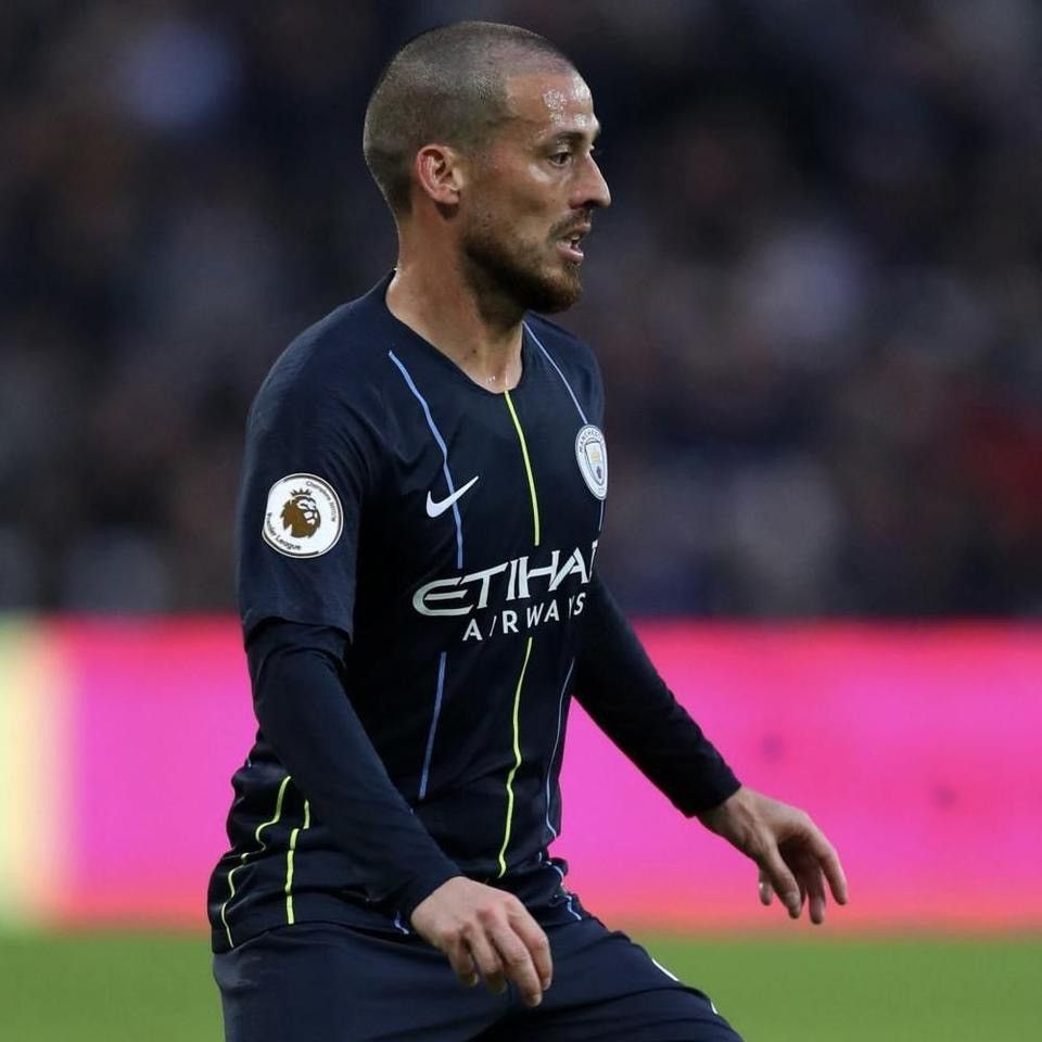 NIKE - Manchester City 18/19 【David Silva 】 2018-19 Manchester City Home L/S Shirt Silva #21 (XL)