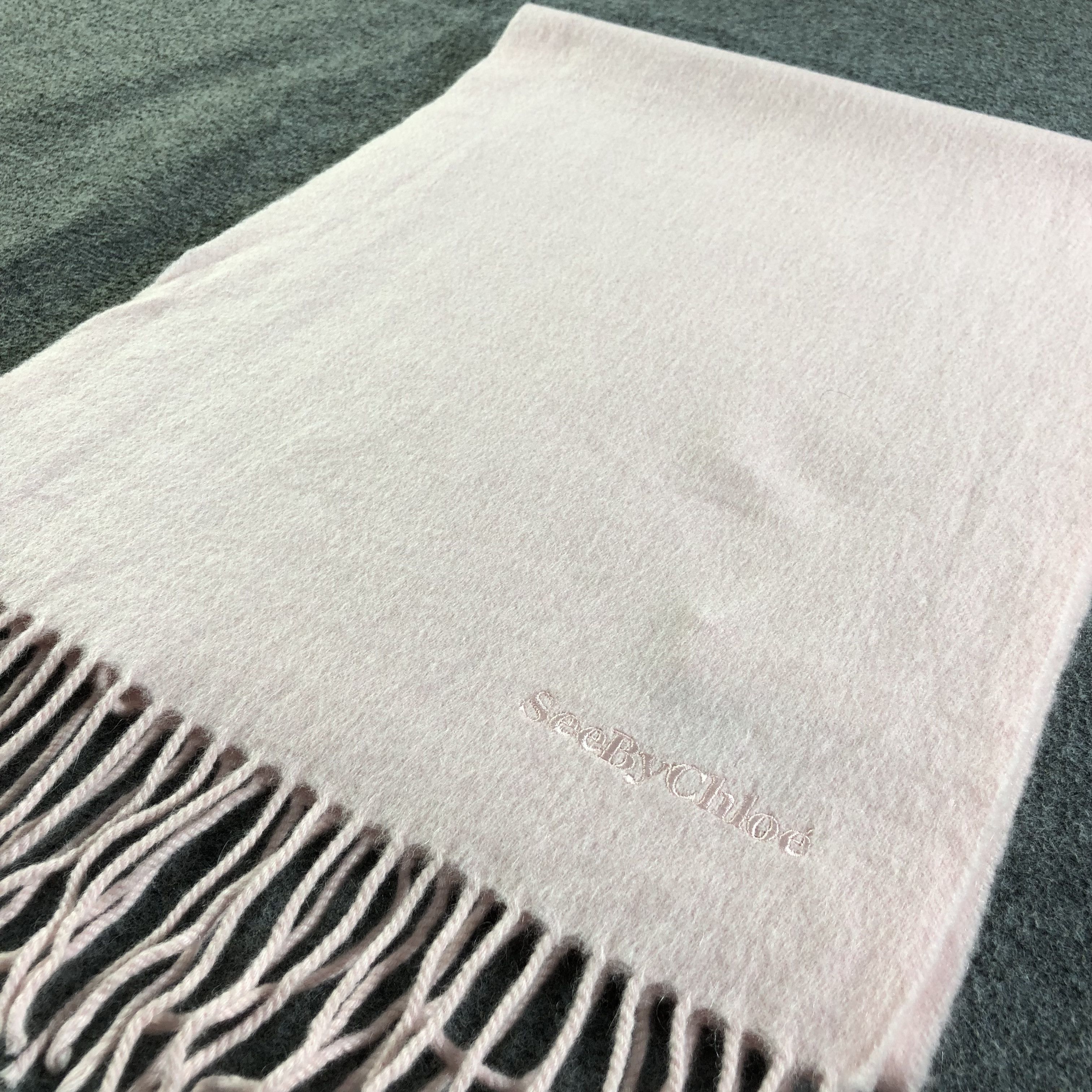 Vintage See by Chloe Cashmere Scarf Muffler V1901 Size ONE SIZE - 3 Thumbnail