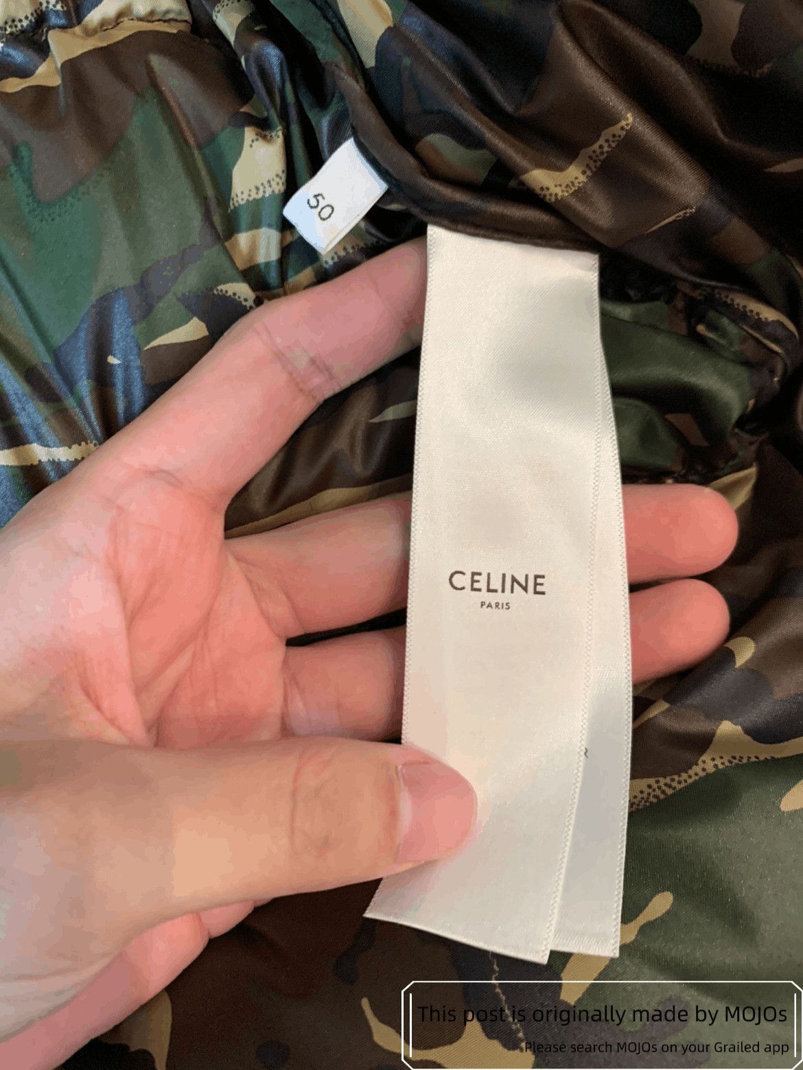 Celine Sz 50 Celine Camo Logo Puffer Jacket Size US M / EU 48-50 / 2 - 7 Thumbnail