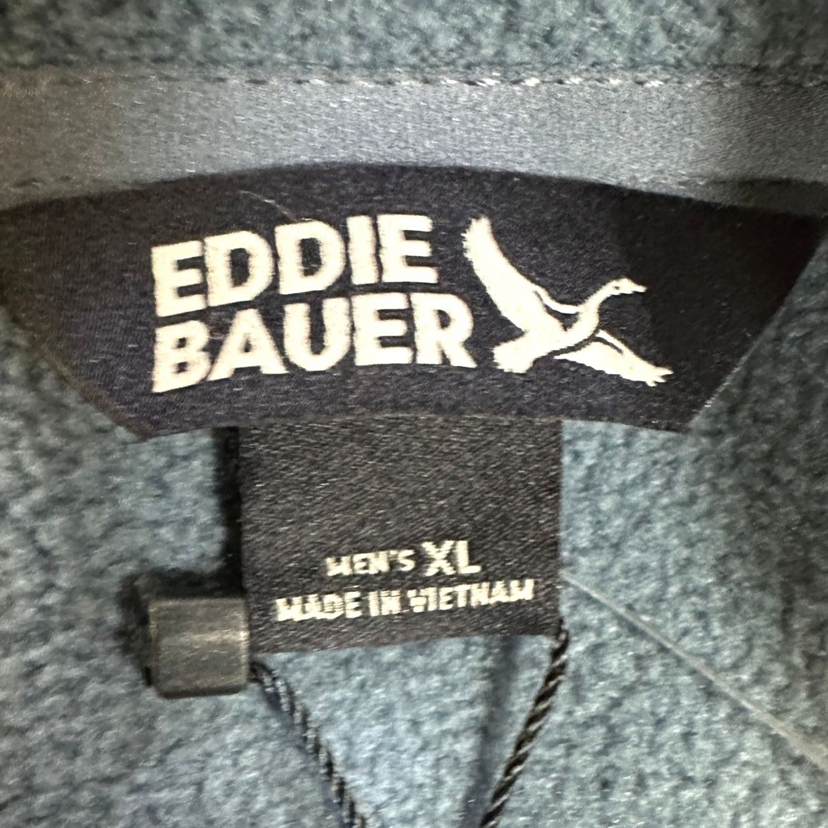 Eddie Bauer VINTAGE? No. Eddie Bauer Fleece Sweater Mens XL Blue Pullover Pockets Quarter Snap Logo NEW Size US XL / EU 56 / 4 - 5 Thumbnail