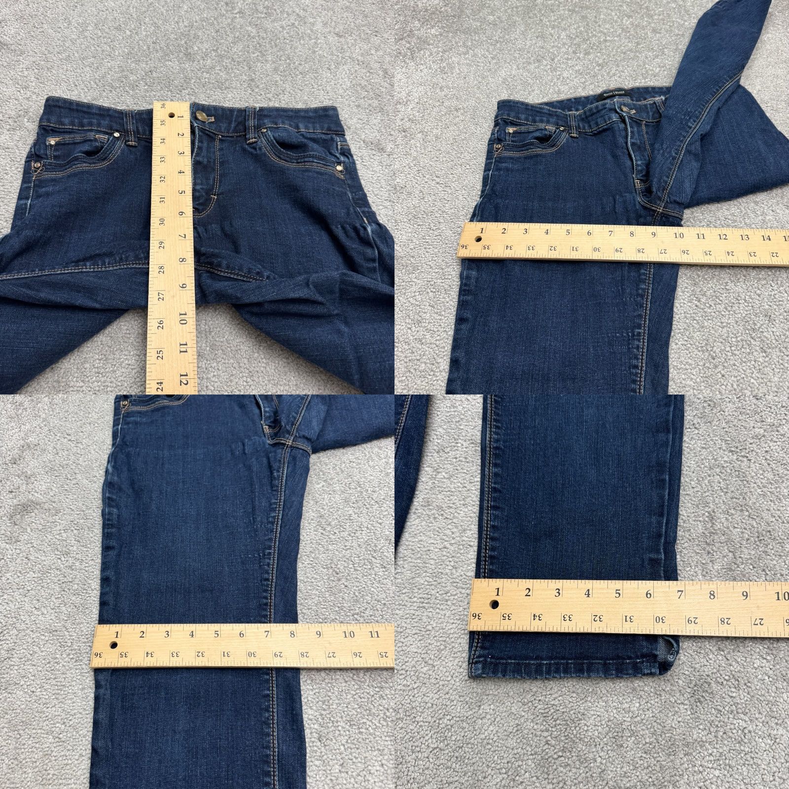 Vintage White House Black Market Slim Fit Cropped Denim Jeans Womens 12 Dark Wash Slit Denim Jeans B Blue City Streetwear Womens 12 XS-XL? Size 30" / US 8 / IT 44 - 9 Thumbnail