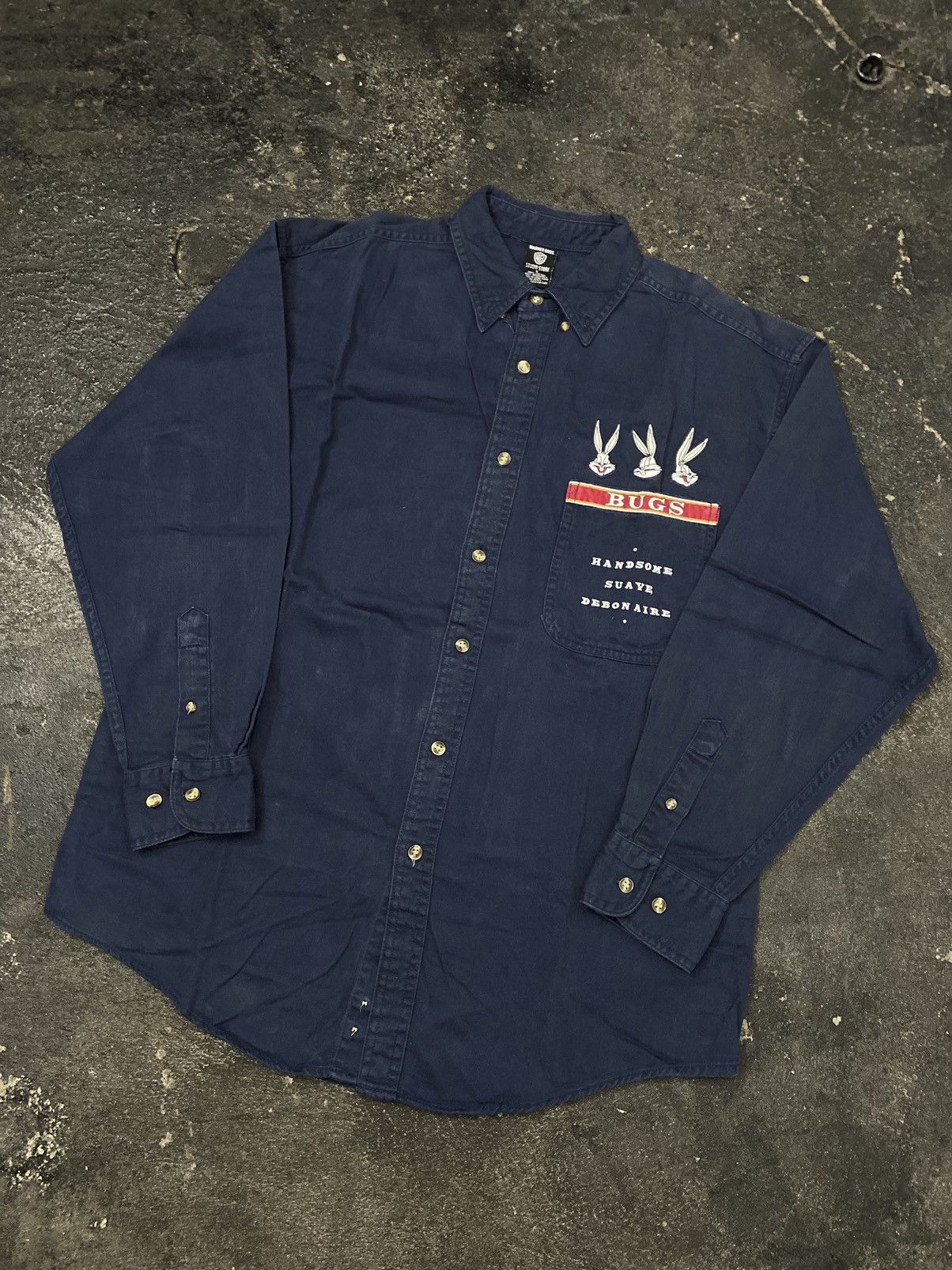 Designer × Vintage × Warner Bros Vintage Warner Bros Shirts Button Up Size US S / EU 44-46 / 1 - 1 Thumbnail