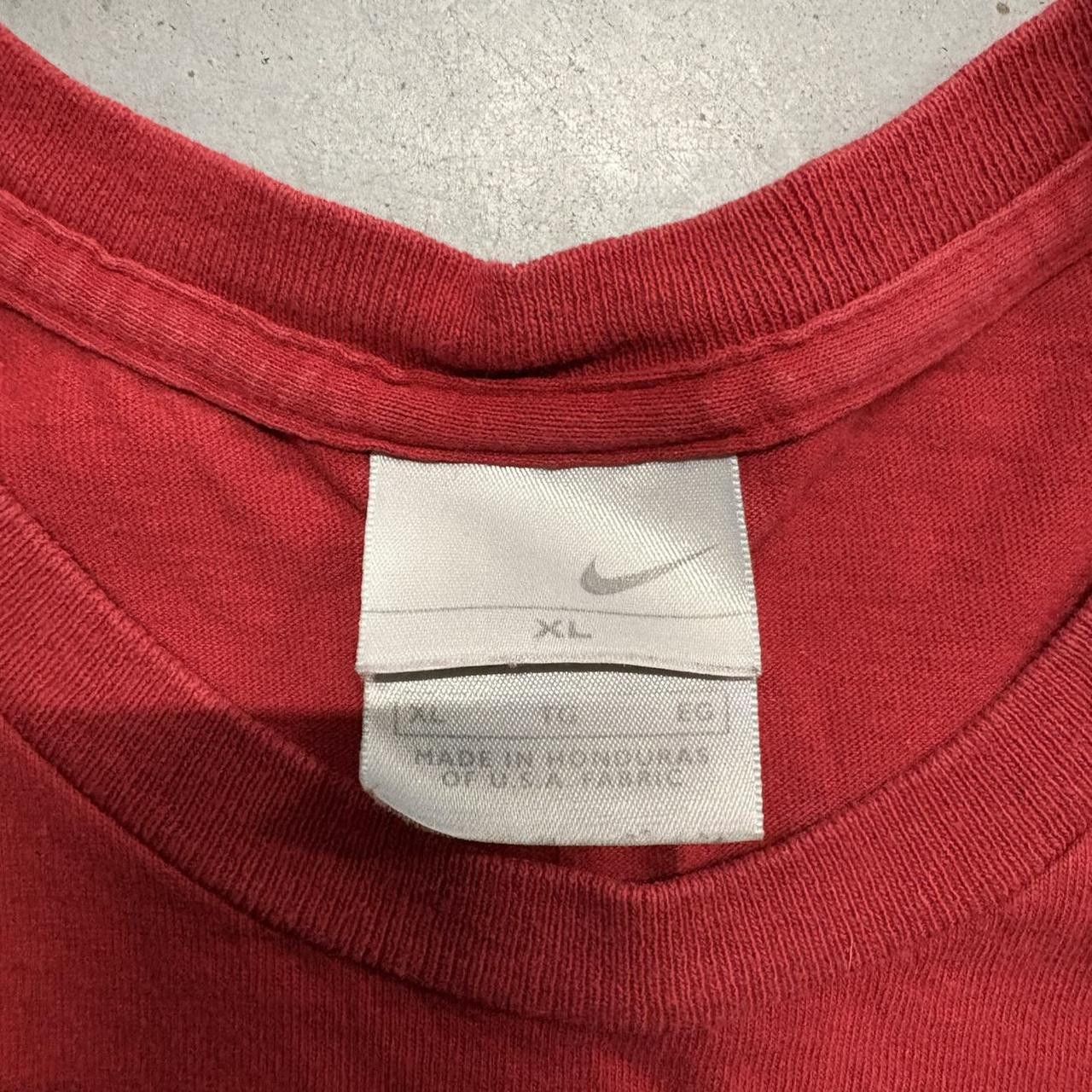Nike × Vintage Crazy Vintage Y2K/2000s Nike Orlando Center Swoosh Red Vintage Tee Shirt! Size US XL / EU 56 / 4 - 4 Thumbnail