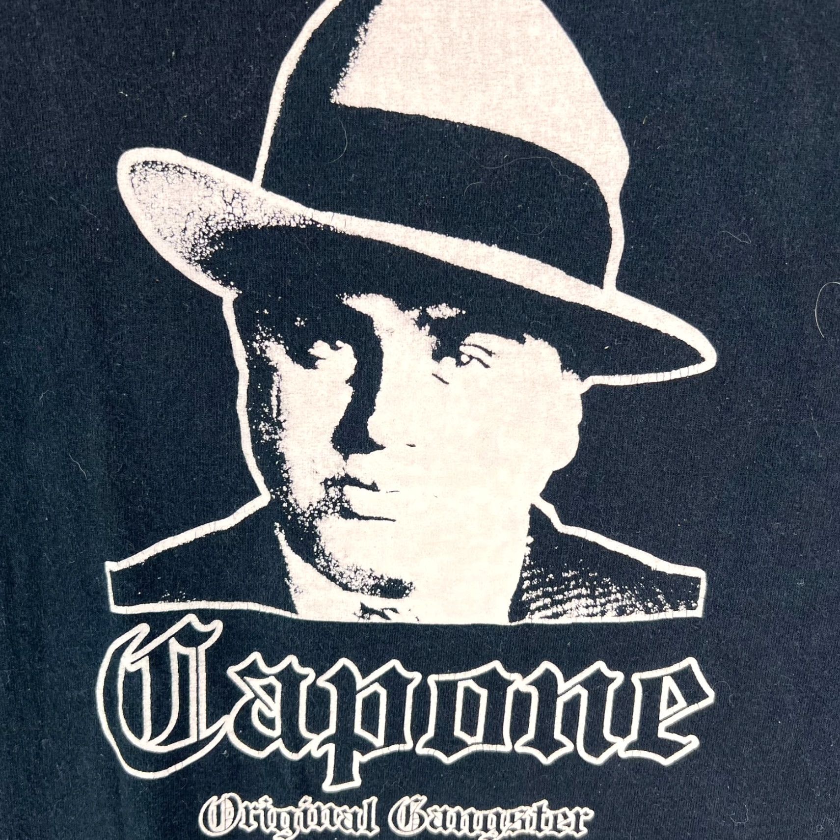 Gildan Capone Tee Shirt Mens XL Black Graphic Original Gangster Tee Size US XL / EU 56 / 4 - 2 Thumbnail